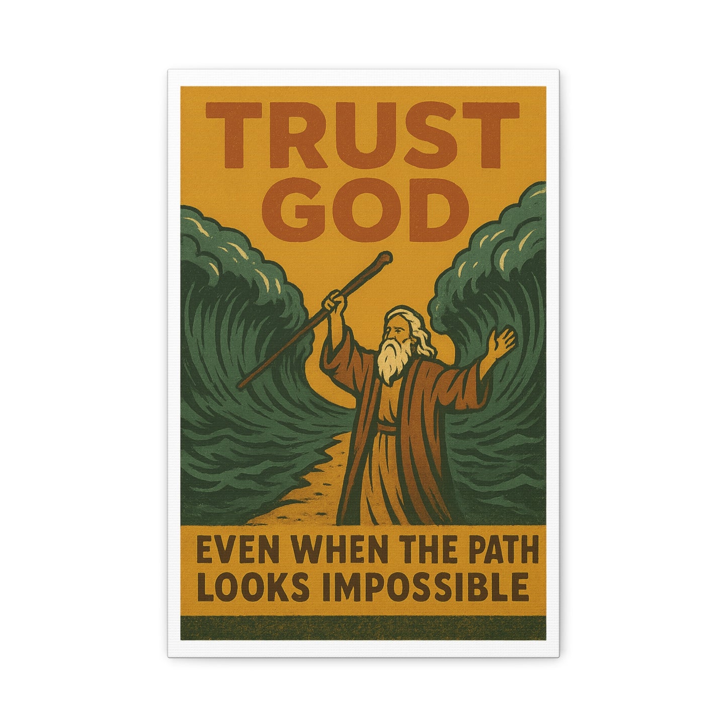 Moses and the Red Sea Wall Art | Faith-Inspired Christian Home Decor.