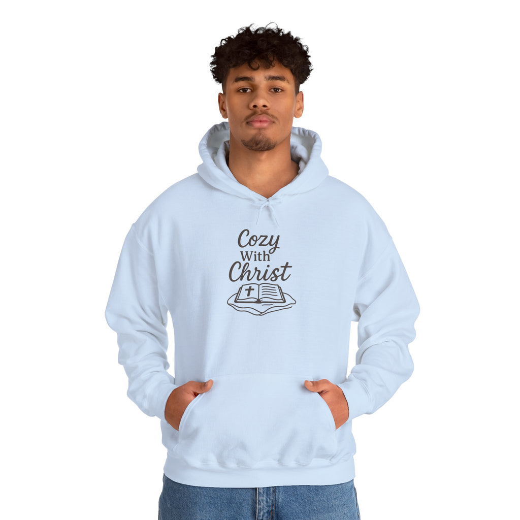 Cozy With Christ Hooded Sweatshirt | Christian Comfort Hoodie | Lexad Designs