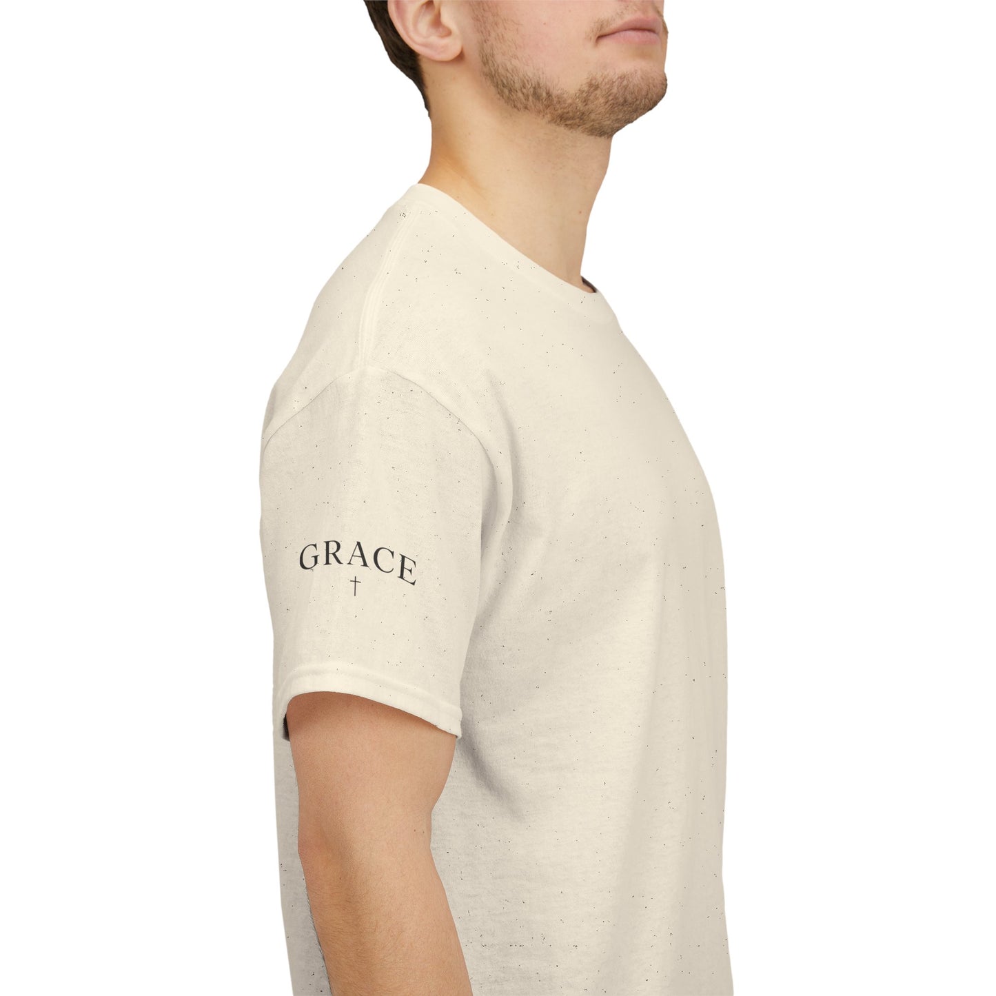 Grace Cross Sleeve Unisex Heavy Cotton T-Shirt | Faith Apparel