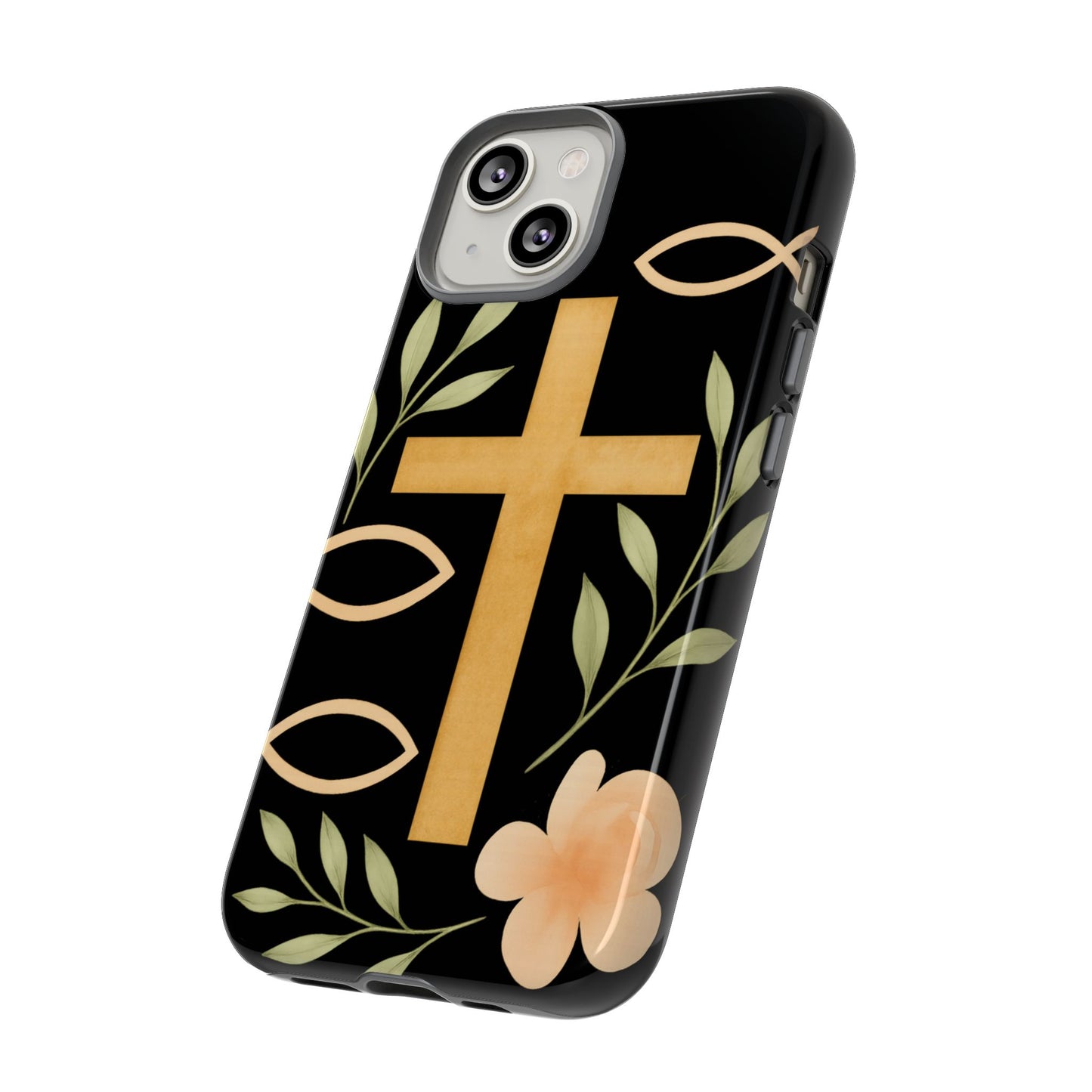 Christian Faith Phone Case with Floral Design