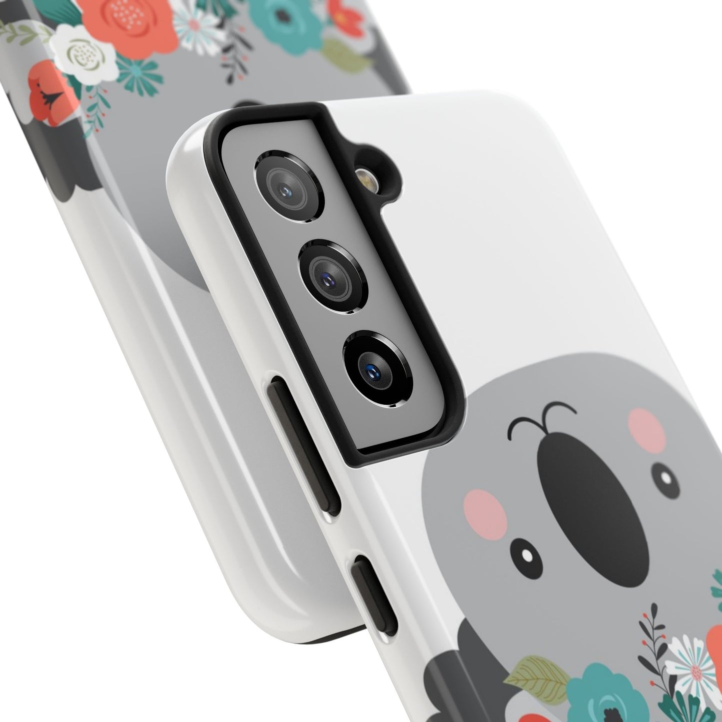 Cute Koala Floral Tough Phone Cases, Smartphone Protection, Nature Lover Gift, Animal Design, Koala Phone Cover