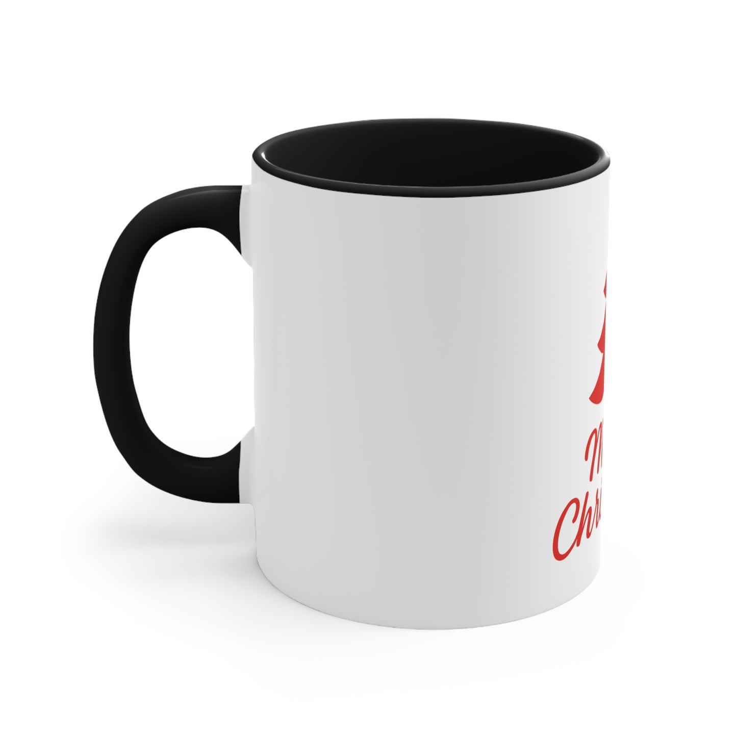 Merry Christmas Accent Mug - Festive Holiday Coffee Cup