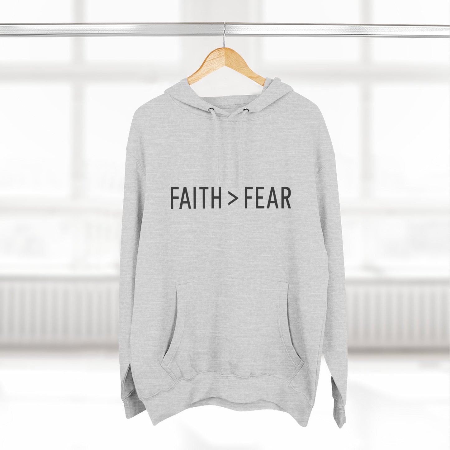Faith Over Fear Unisex Hoodie – Christian Affirmation Apparel | Cozy & Bold Statement Piece