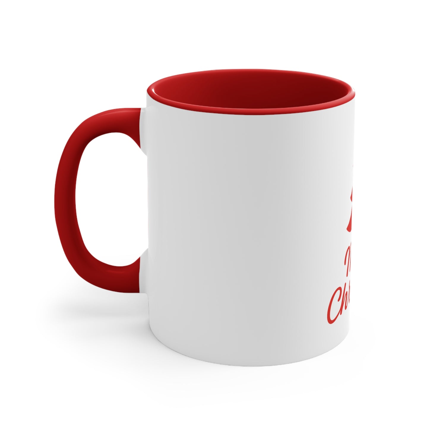 Merry Christmas Accent Mug - Festive Holiday Coffee Cup