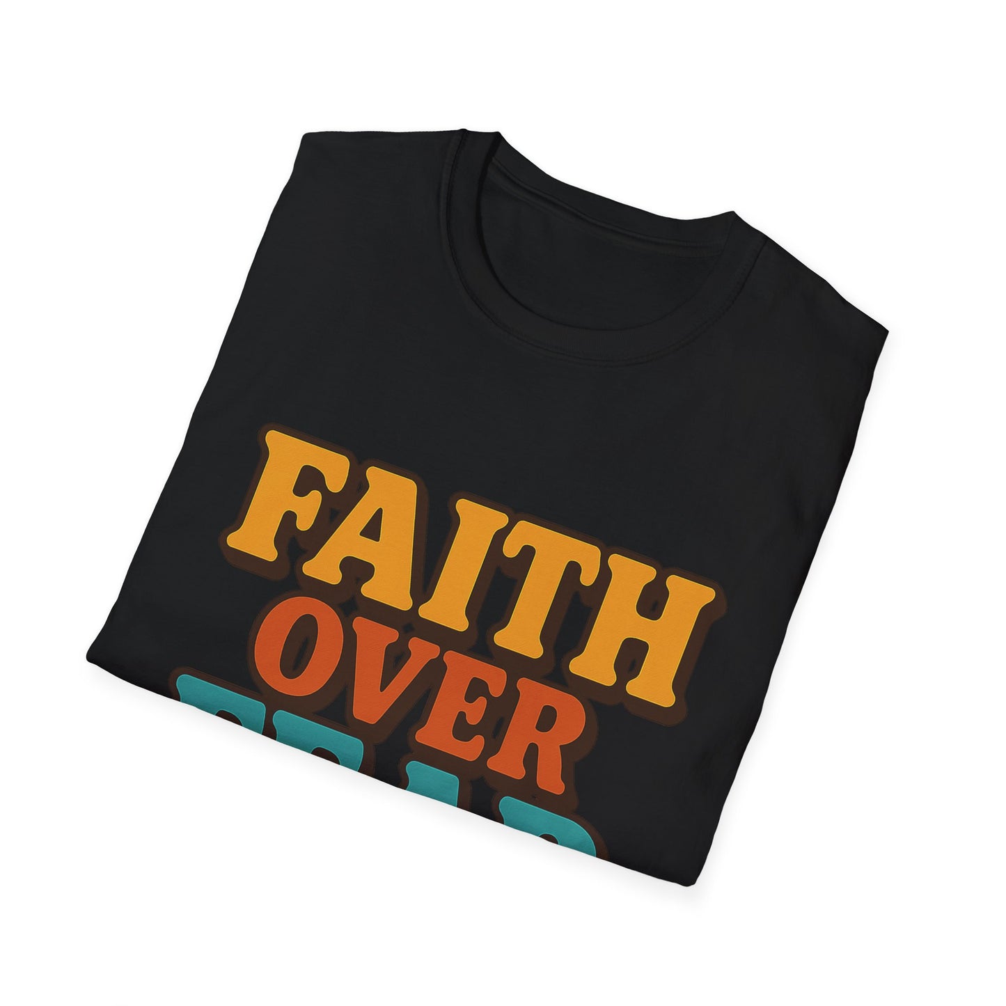 Faith Over Fear Christian T-Shirt – Softstyle Unisex Inspirational Tee for Women & Men.