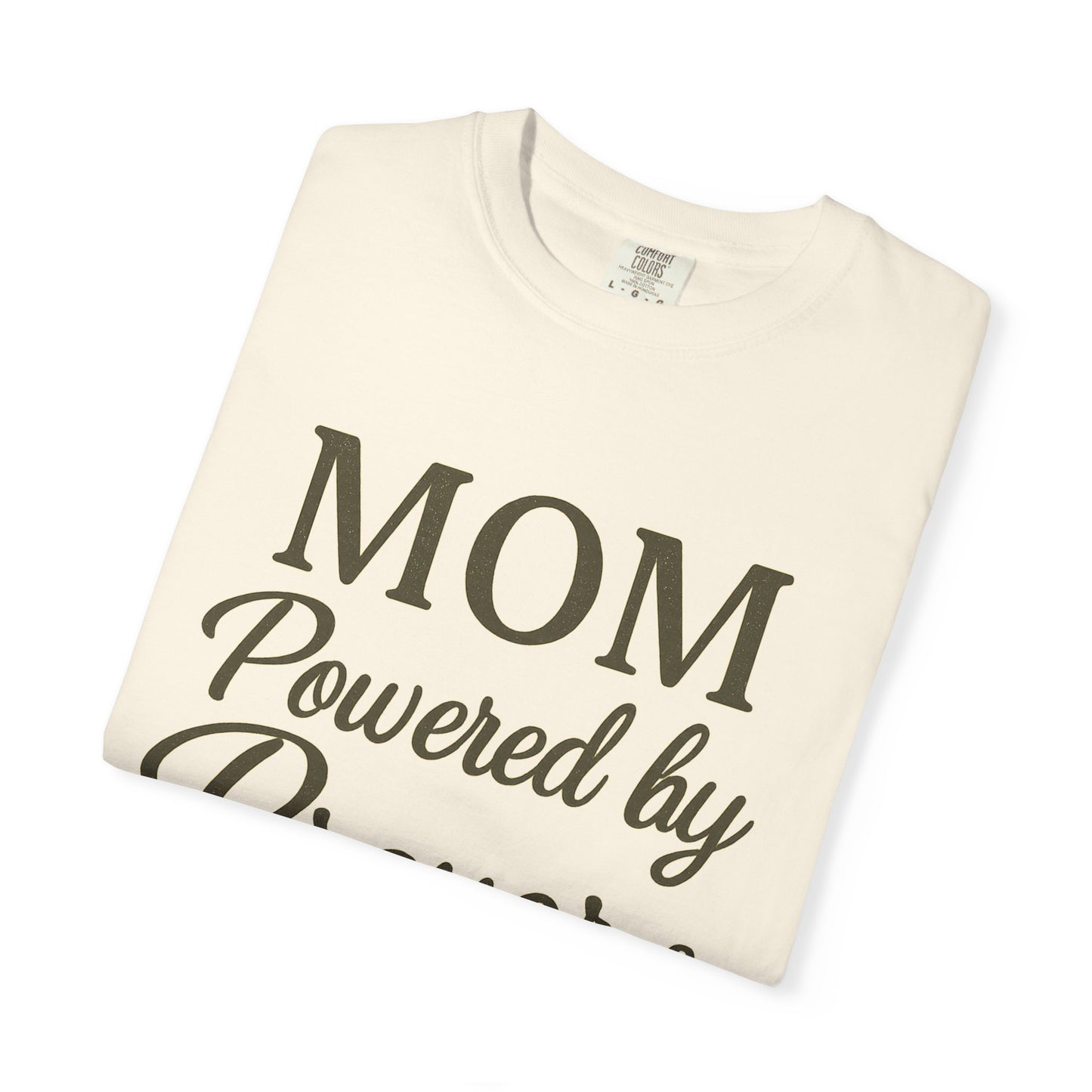 Mom Powered by Prayer & Coffee T-Shirt – Christian Faith Tee for Moms | Bold & Cozy Everyday Wear