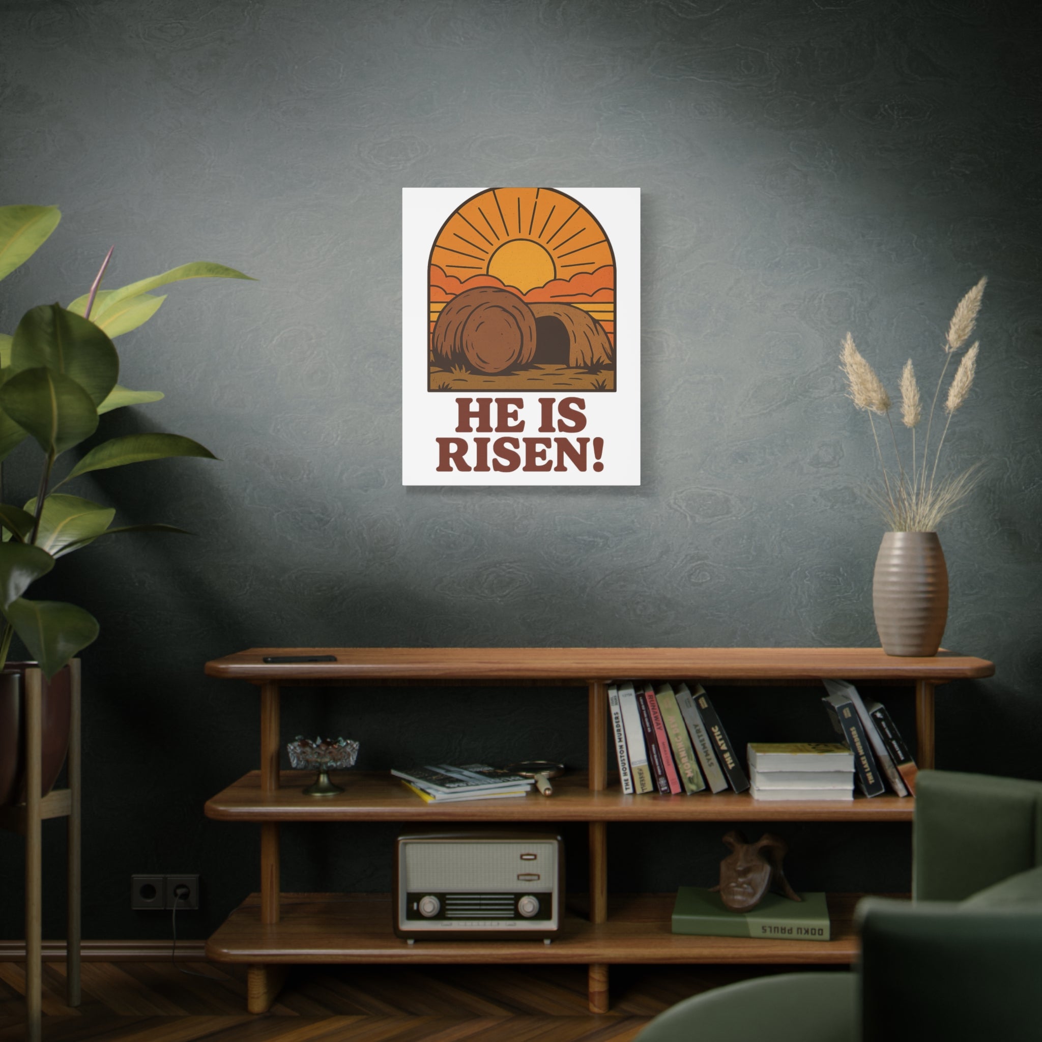 He Is Risen Wall Art | Empty Tomb Christian Poster | Easter Resurrection Morning Home Decor