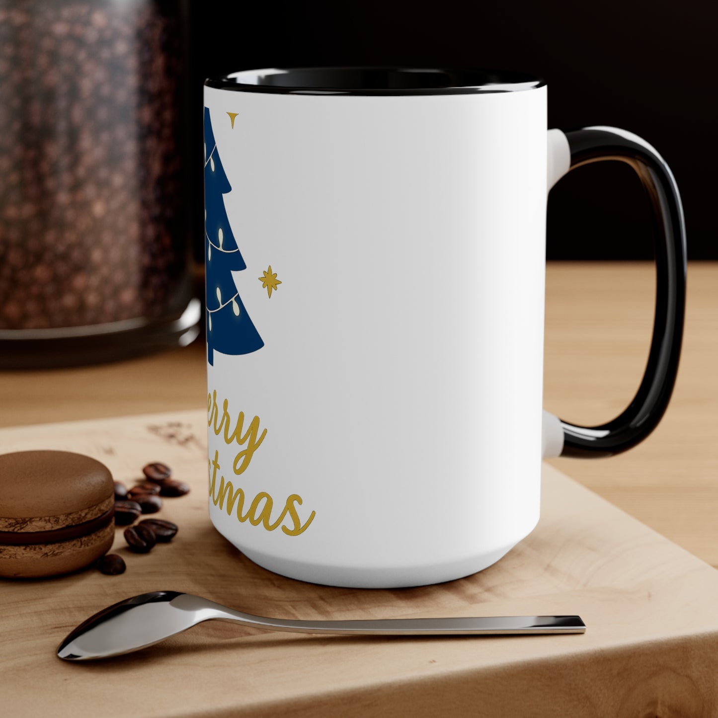 Merry Christmas Accent Mug – Festive Christian Holiday Gift with Scripture-Inspired Cheer
