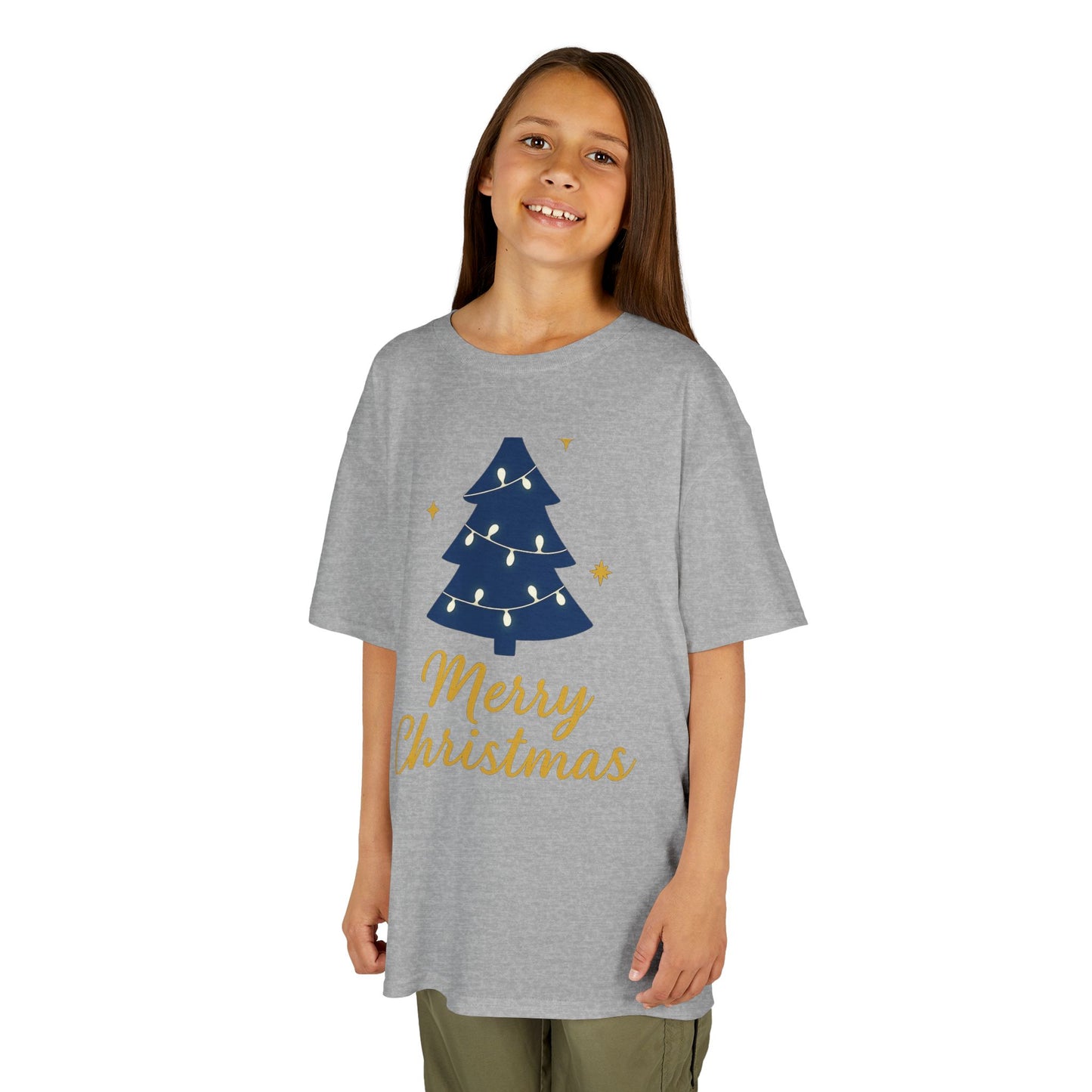 Merry Christmas Kids Heavy Cotton Tee – Christian Holiday Shirt for Children