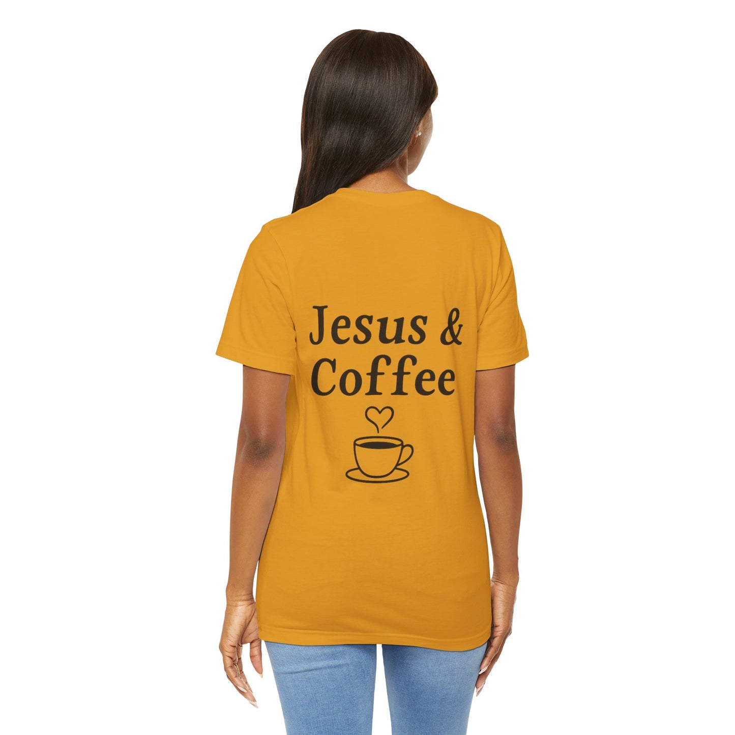 Jesus & Coffee Unisex T-Shirt | Short Sleeve Jersey Tee | Faith