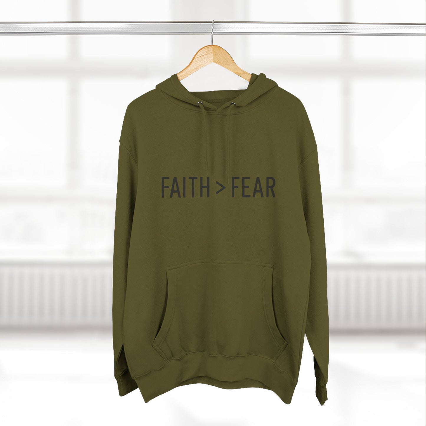Faith Over Fear Unisex Hoodie – Christian Affirmation Apparel | Cozy & Bold Statement Piece