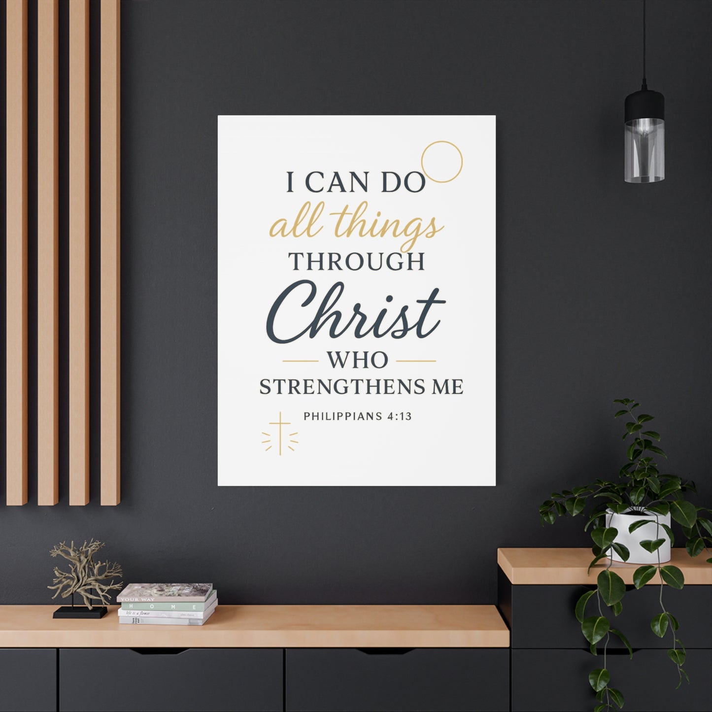Philippians 4:13 Wall Art | Christian Scripture Home Decor