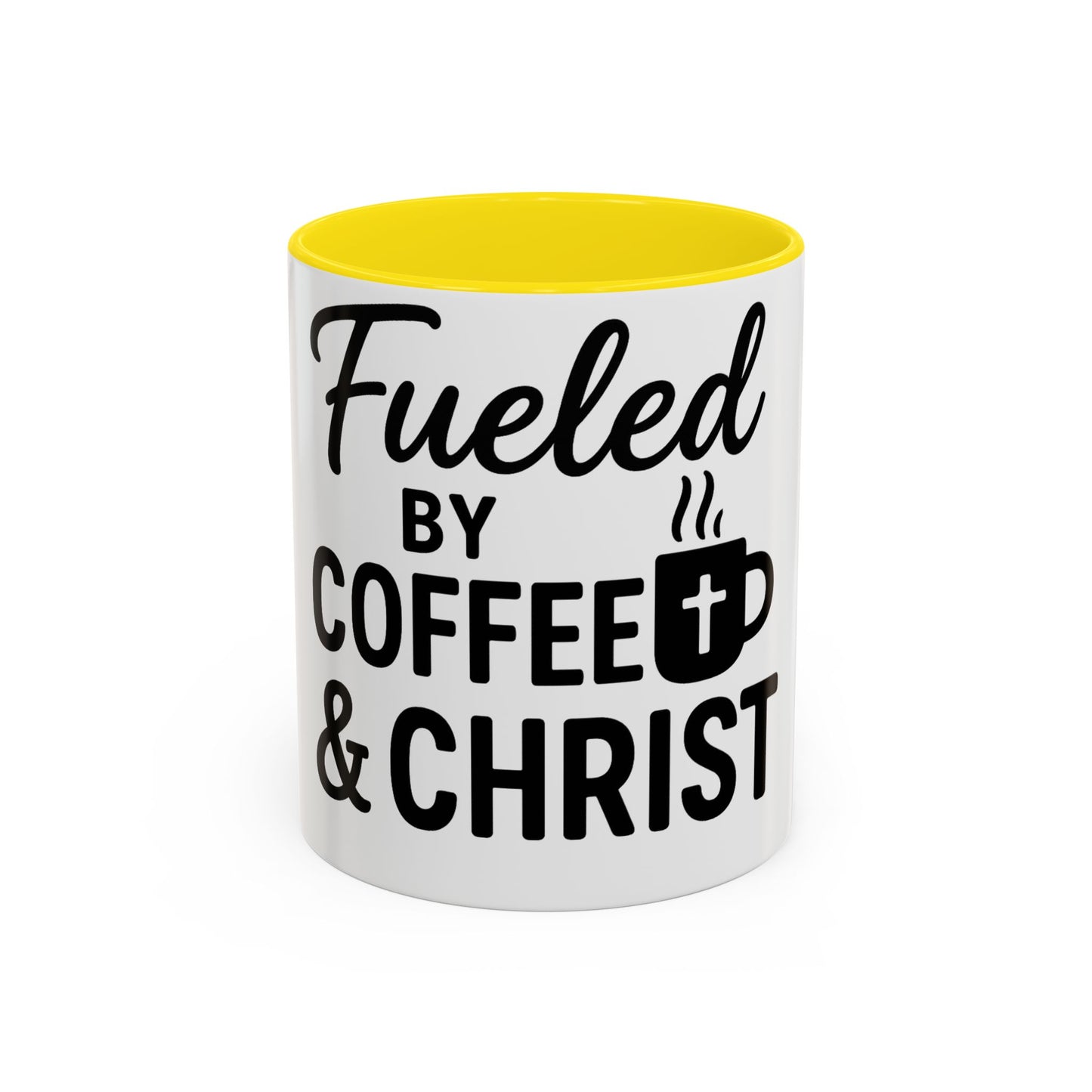 Fueled by Coffee & Christ Christian Mug – Inspirational Morning Cup