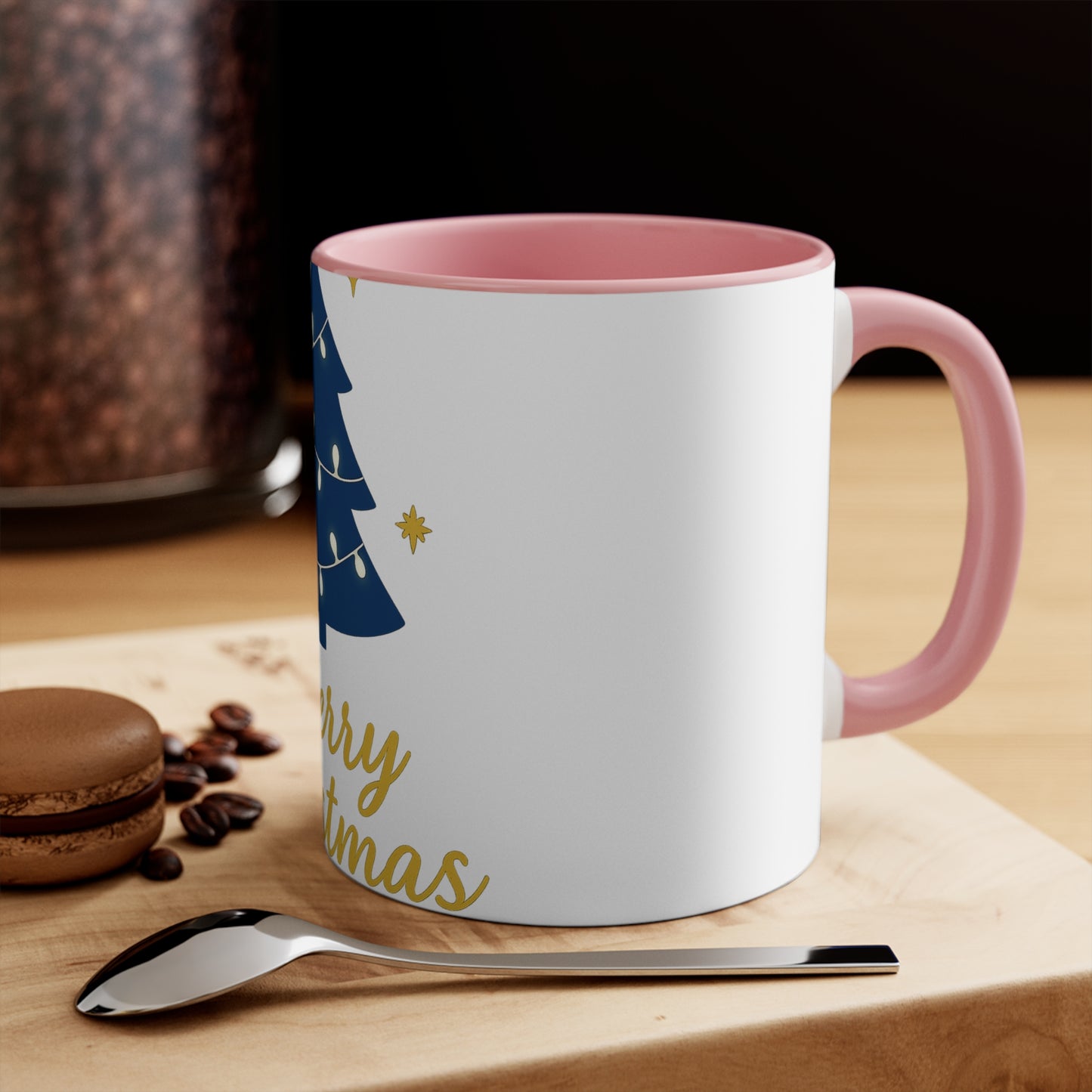 Merry Christmas Accent Mug – Festive Christian Holiday Gift with Scripture-Inspired Cheer