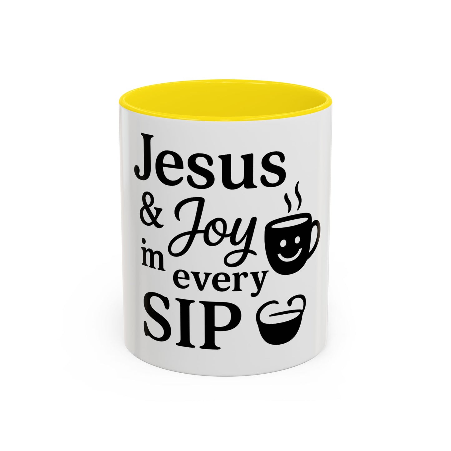 Jesus & Joy in Every Sip Christian Mug – Inspirational Faith Drinkware