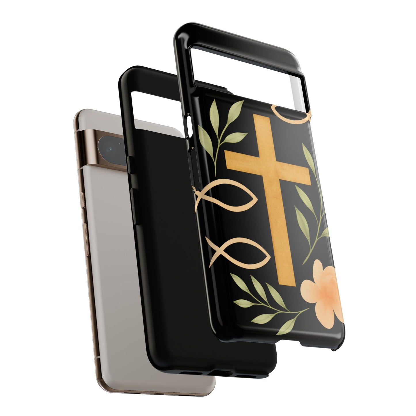 Christian Faith Phone Case with Floral Design