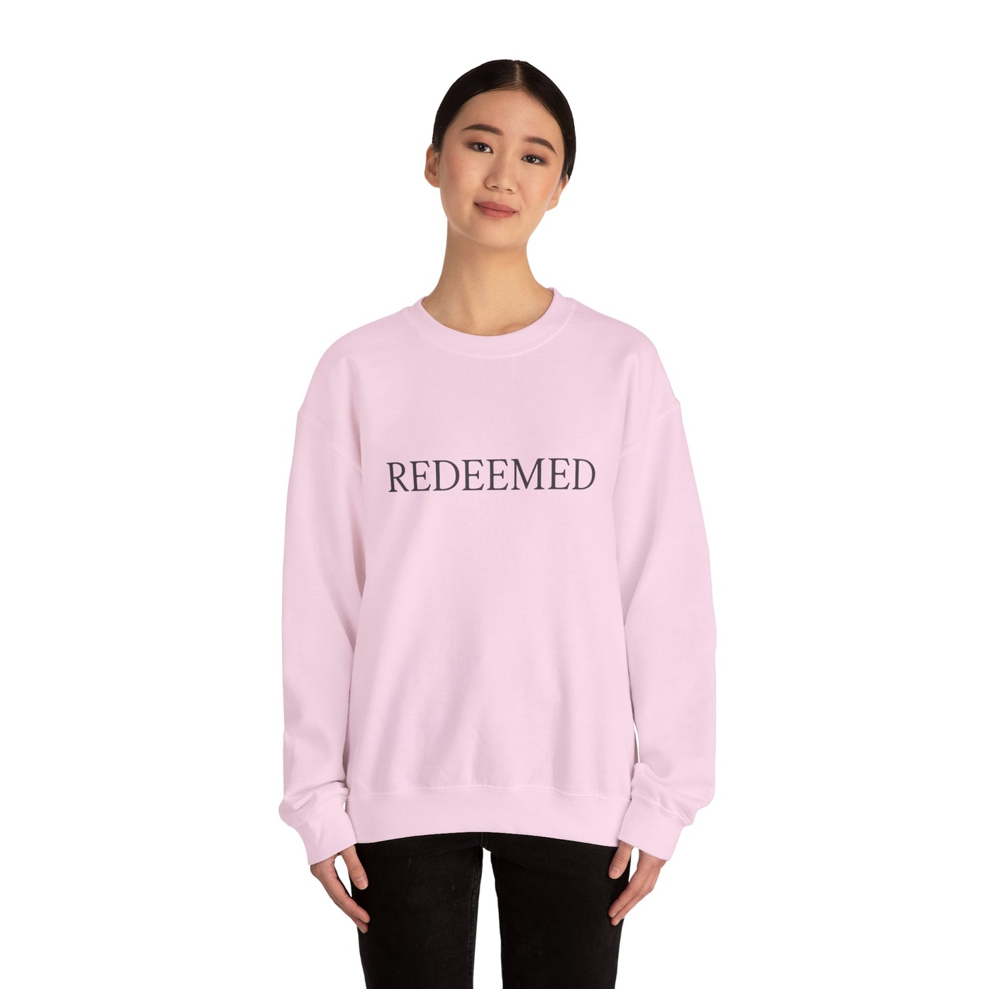 Redeemed Unisex Heavy Blend Crewneck Sweatshirt | Faith Apparel