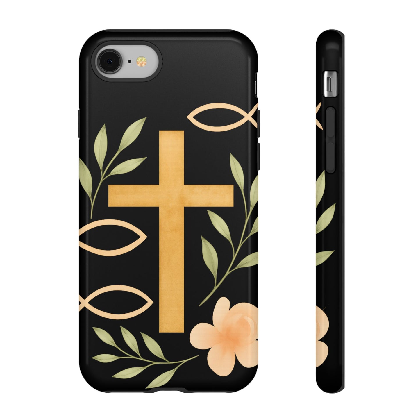 Christian Faith Phone Case with Floral Design