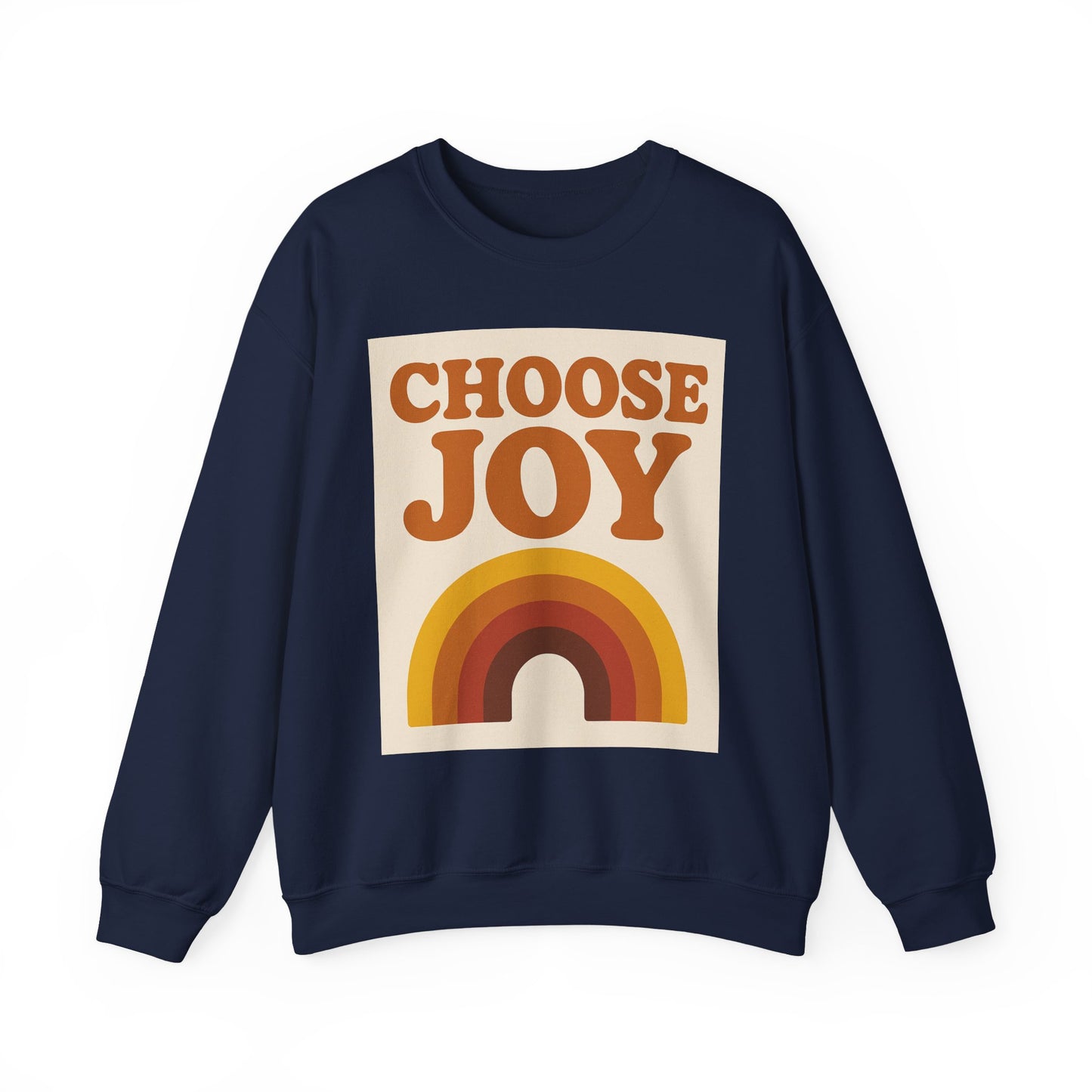 Choose Joy Rainbow Crewneck Sweatshirt, Unisex Sweatshirt, Motivational Gift, Cozy Layer, Fall Fashion, Positive Vibes