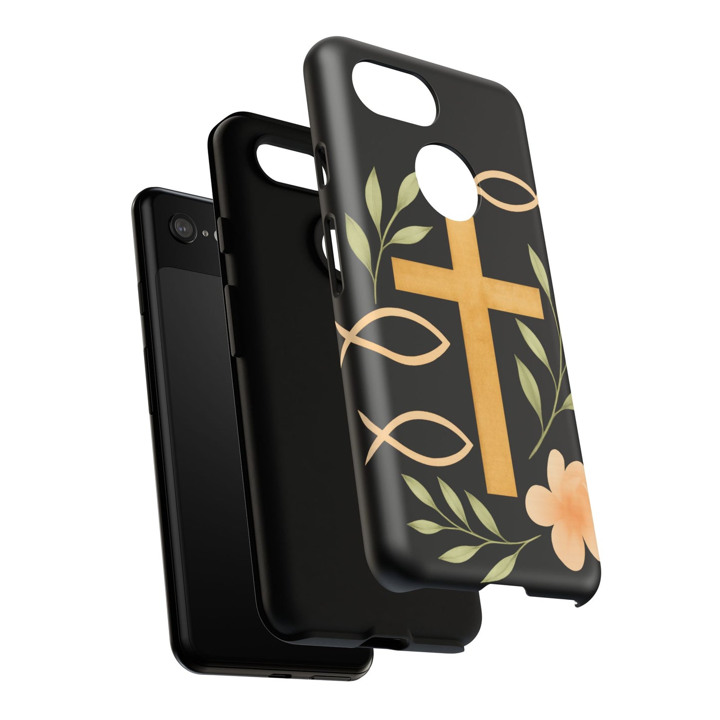 Christian Faith Phone Case with Floral Design