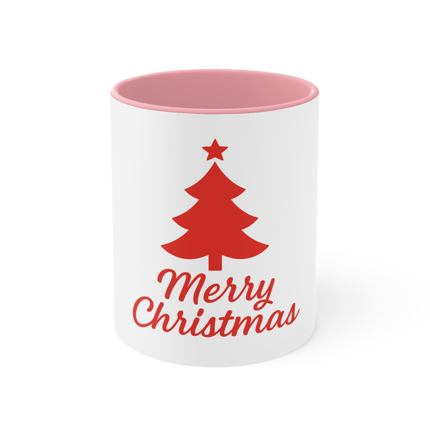 Merry Christmas Accent Mug - Festive Holiday Coffee Cup
