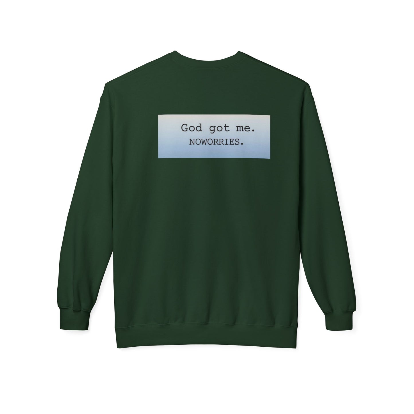 Cozy Inspirational Crewneck Sweatshirt with 'God Got Me. No Worries.' Slogan, Gift for Faith Lovers, Relaxed Casual Wear, Spiritual [...]