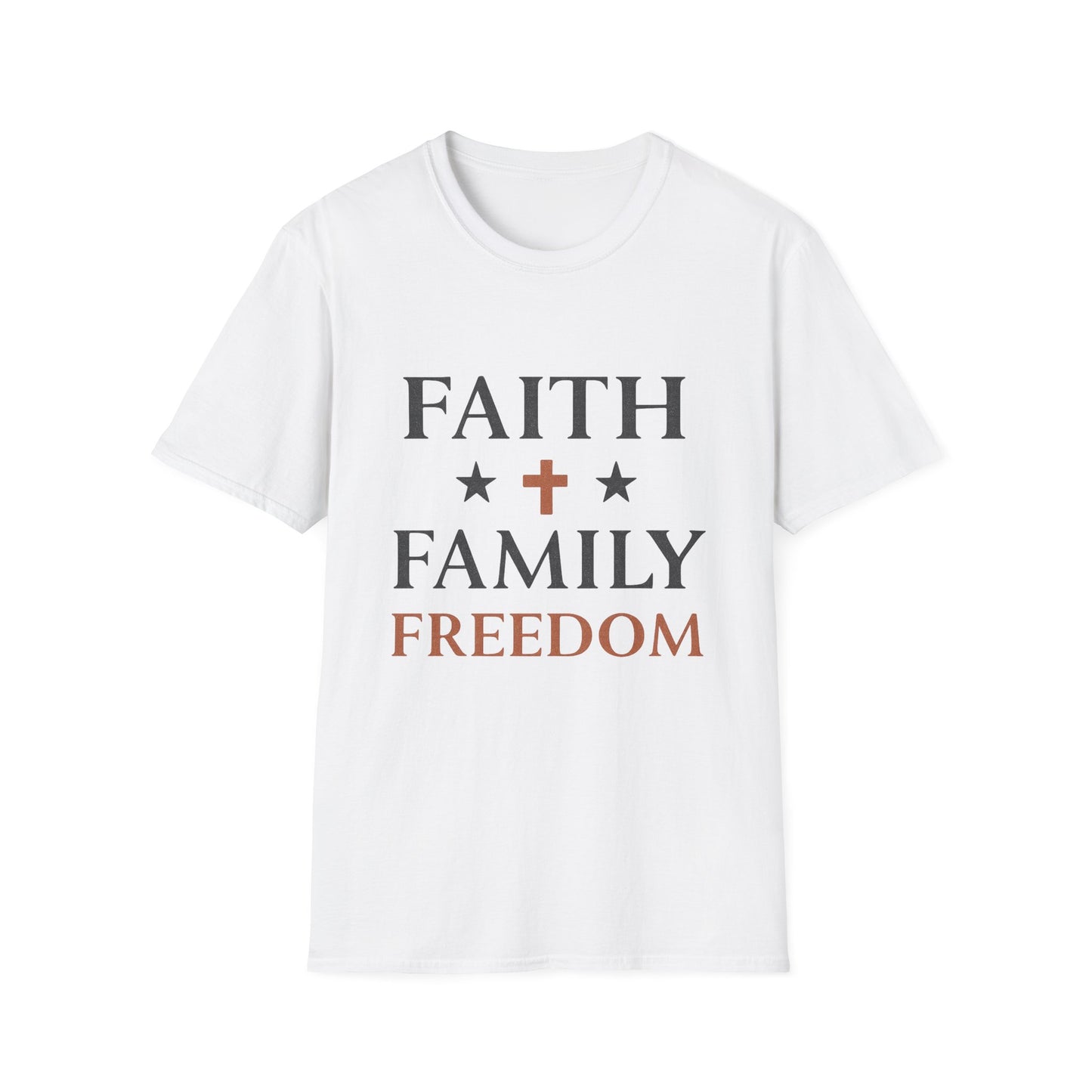 Faith Family Freedom Unisex T-Shirt | Soft Style Tee | Patriotic