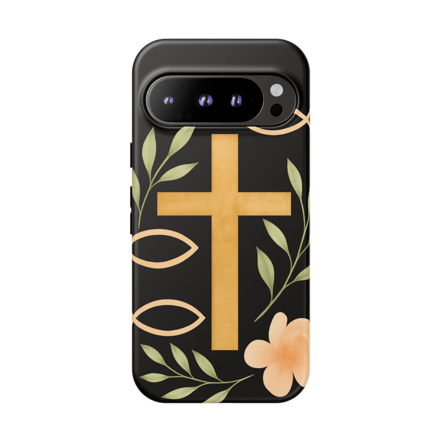 Christian Faith Phone Case with Floral Design
