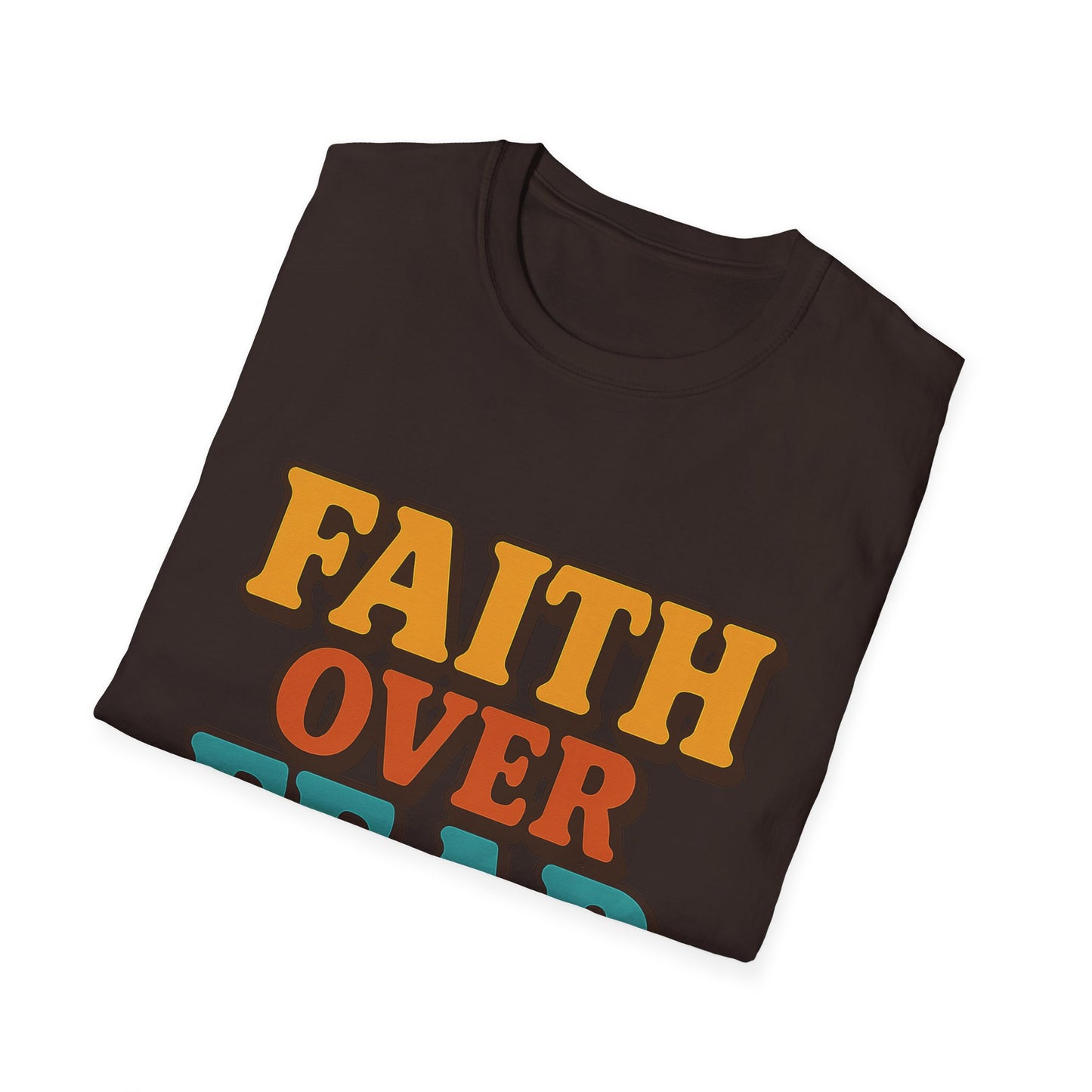 Faith Over Fear Christian T-Shirt – Softstyle Unisex Inspirational Tee for Women & Men.