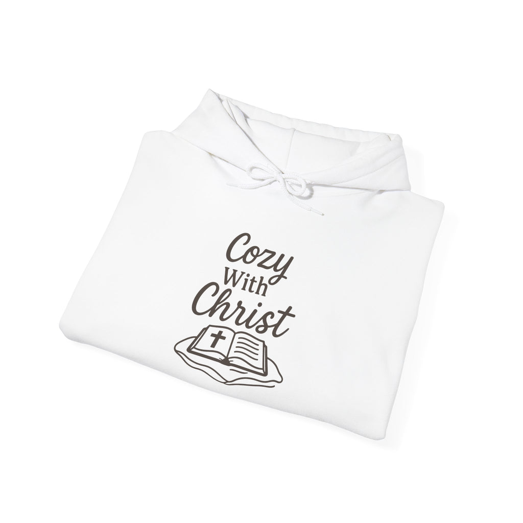 Cozy With Christ Hooded Sweatshirt | Christian Comfort Hoodie | Lexad Designs