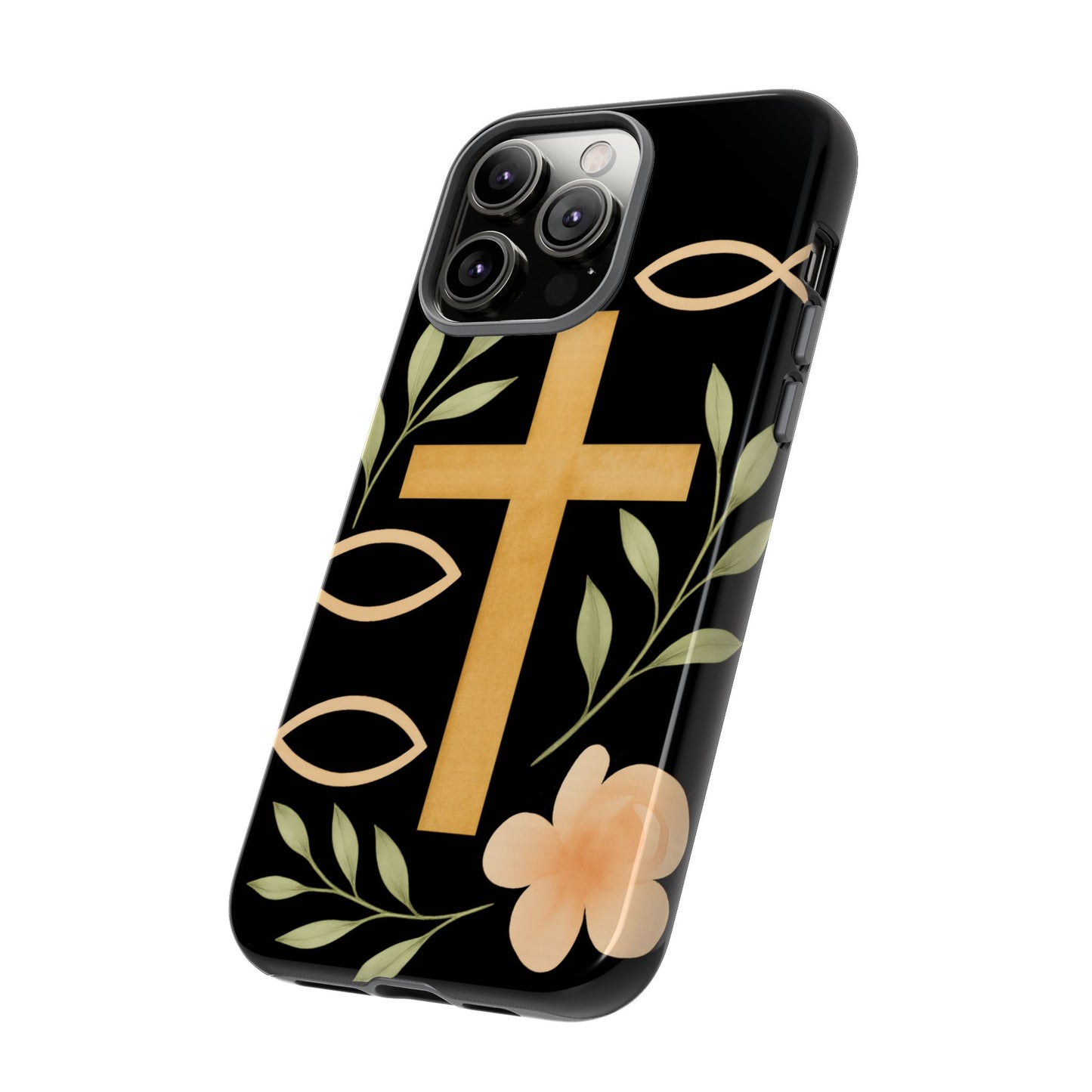 Christian Faith Phone Case with Floral Design