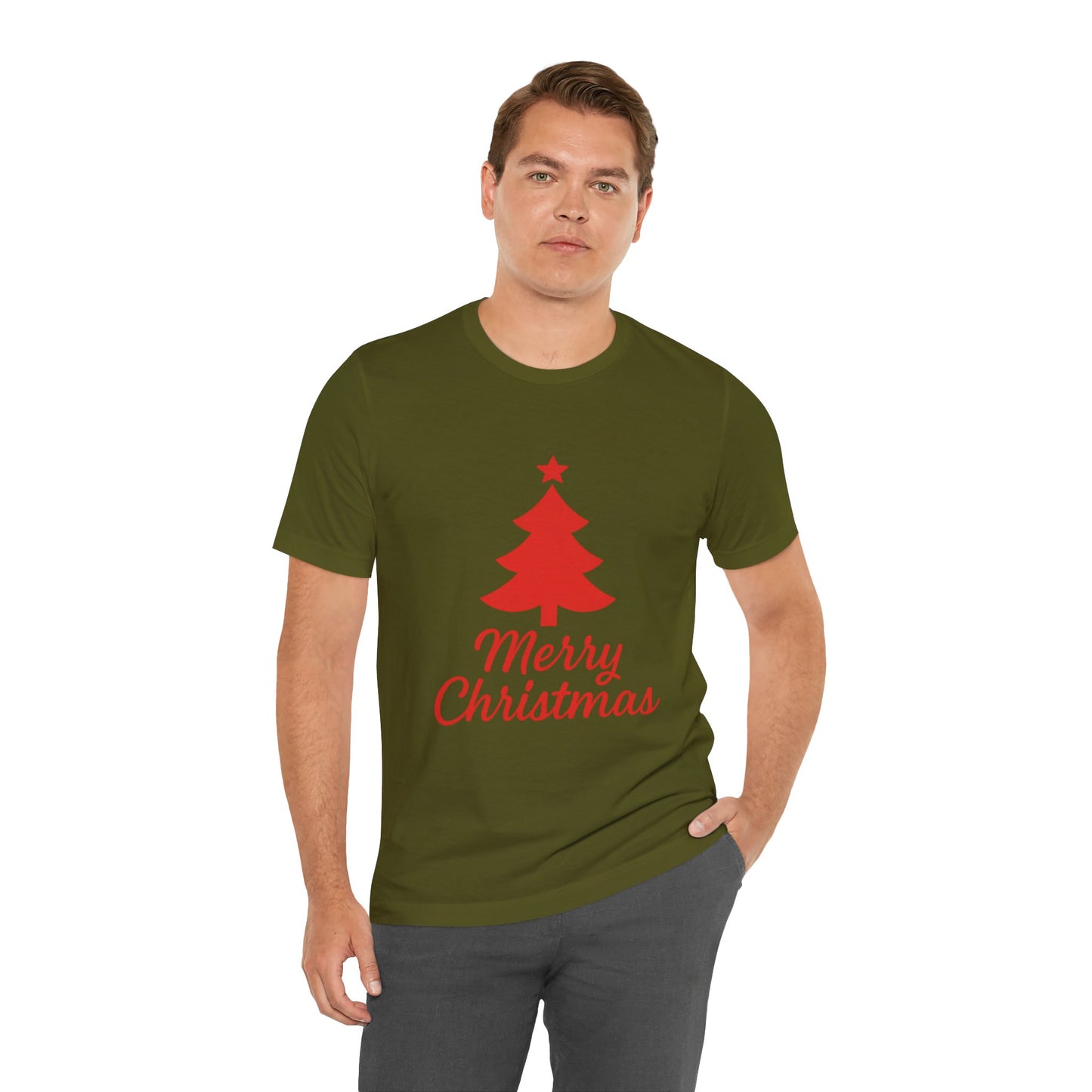 Merry Christmas Unisex Heavy Cotton Tee – Faith-Inspired Holiday Shirt
