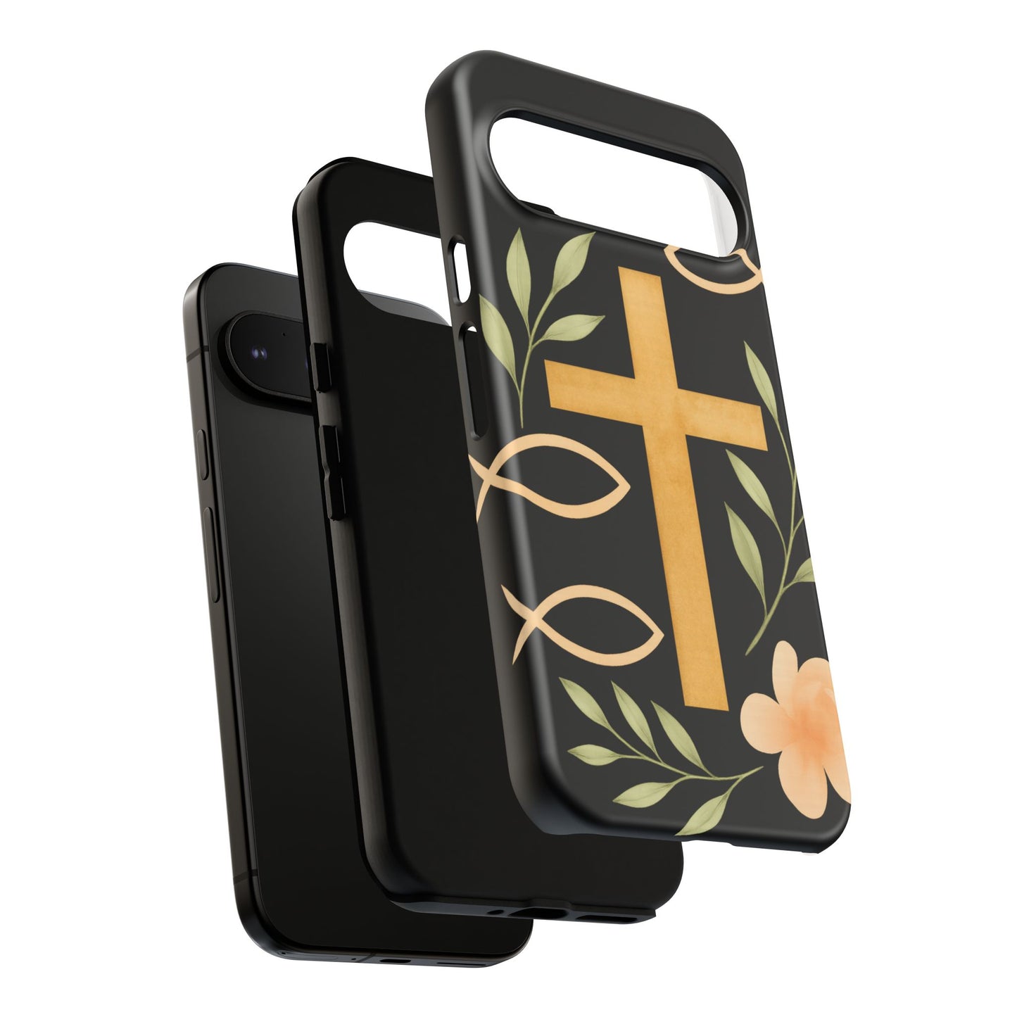 Christian Faith Phone Case with Floral Design