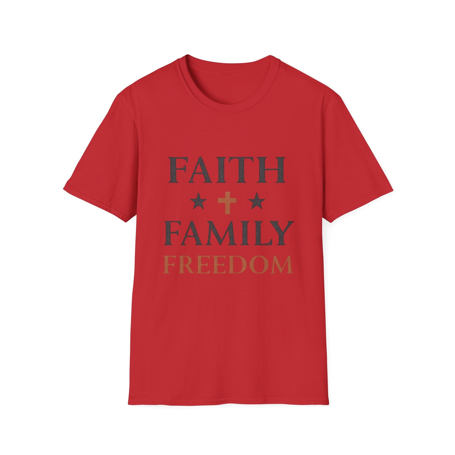 Faith Family Freedom Unisex T-Shirt | Soft Style Tee | Patriotic