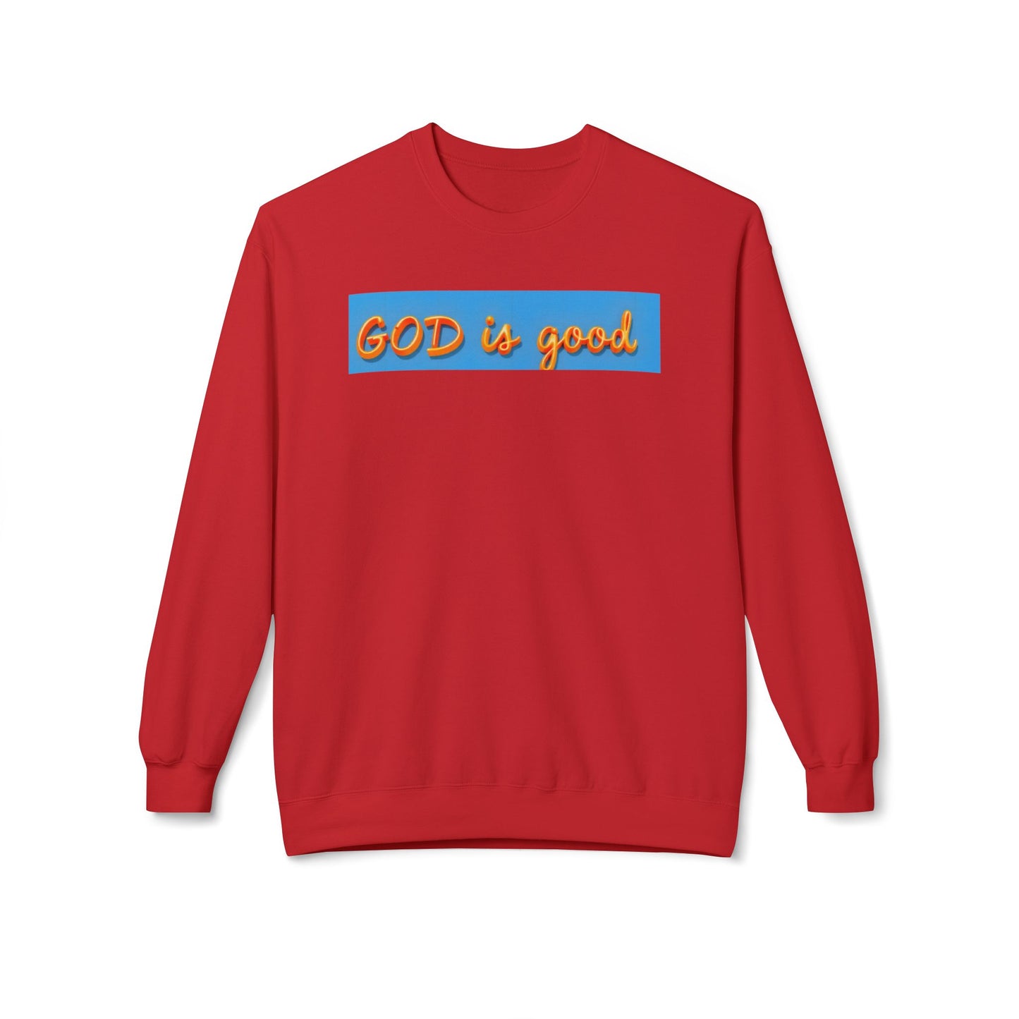 Inspirational Fleece Sweatshirt, Cozy Faith Crewneck, God is Good Apparel, Unisex Birthday Gift, Religious Winter Wear