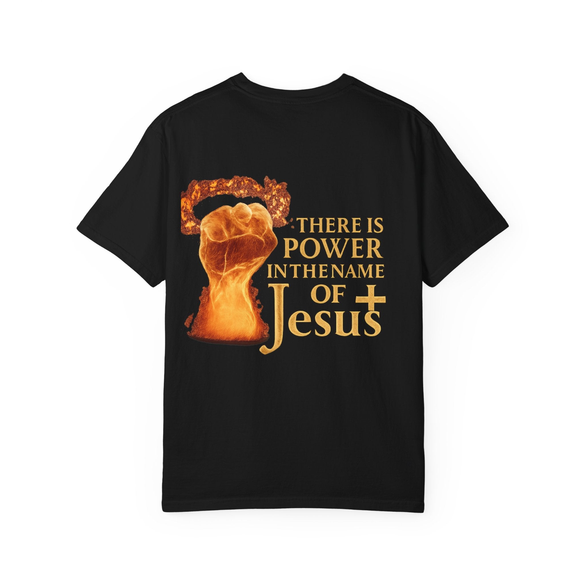 Christian Cross T-Shirt — “There Is Power in the Name of Jesus” Faith Tee | Premium Inspirational Shirt by Lexad Designs