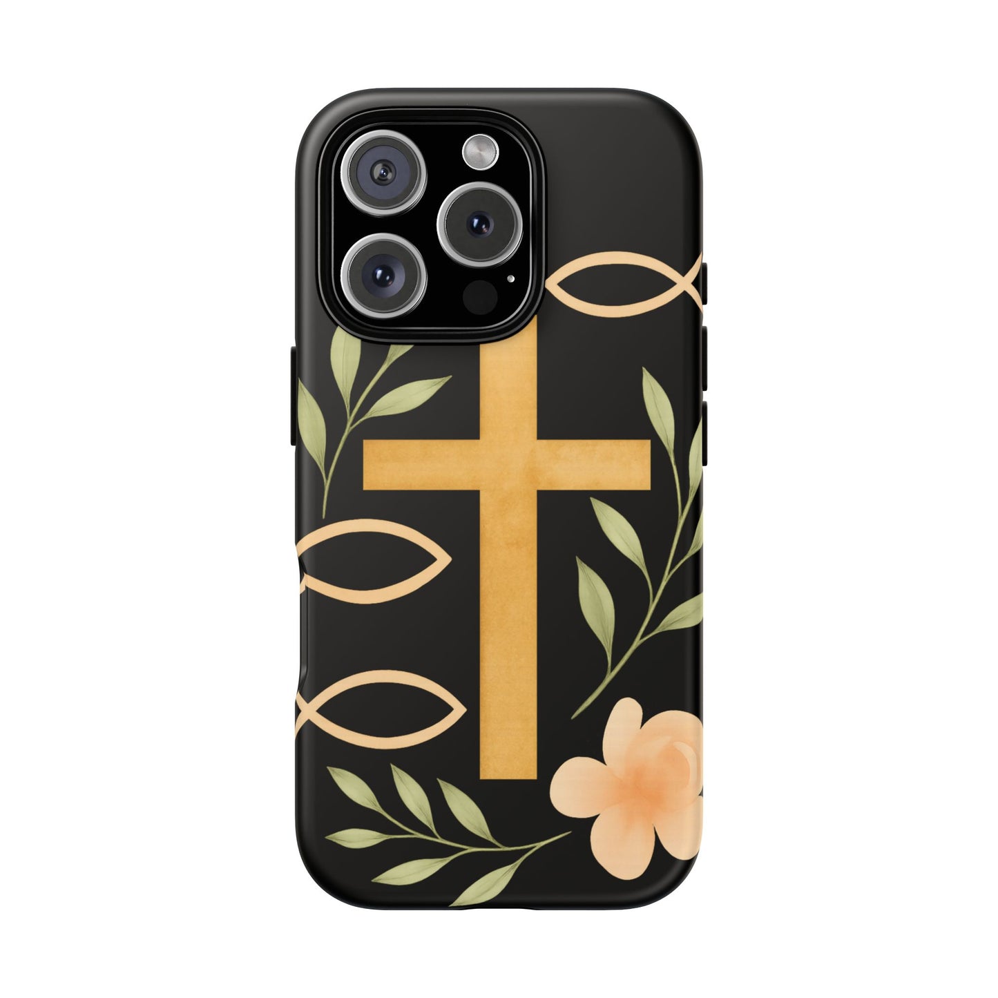 Christian Faith Phone Case with Floral Design