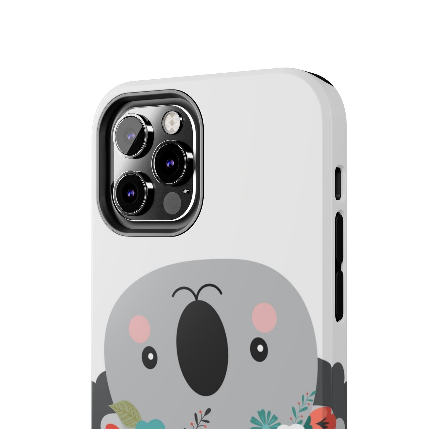 Cute Koala Floral Tough Phone Cases, Smartphone Protection, Nature Lover Gift, Animal Design, Koala Phone Cover