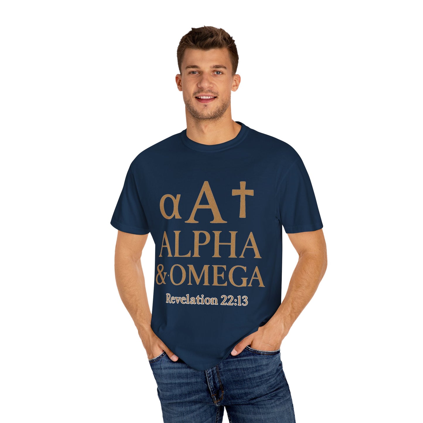 Alpha and Omega Revelation 22:13 Christian Unisex T-Shirt