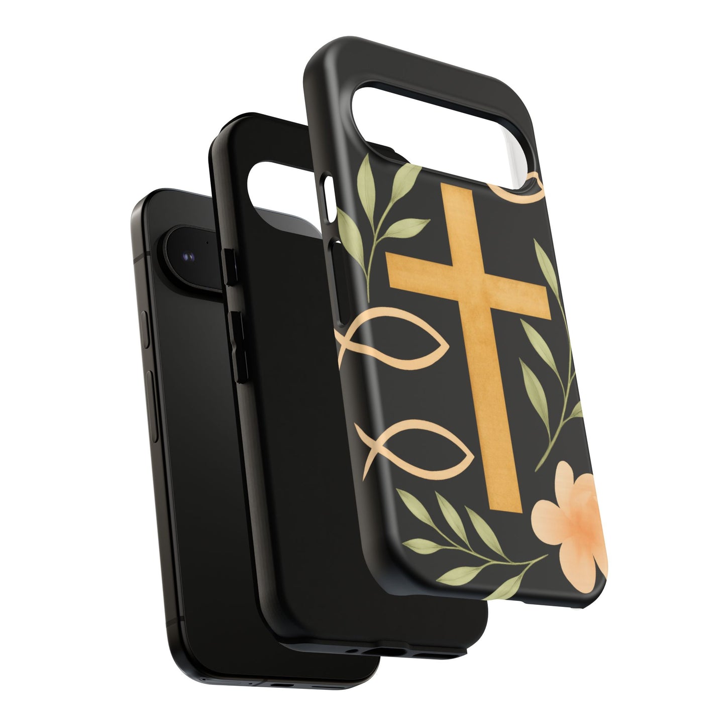 Christian Faith Phone Case with Floral Design