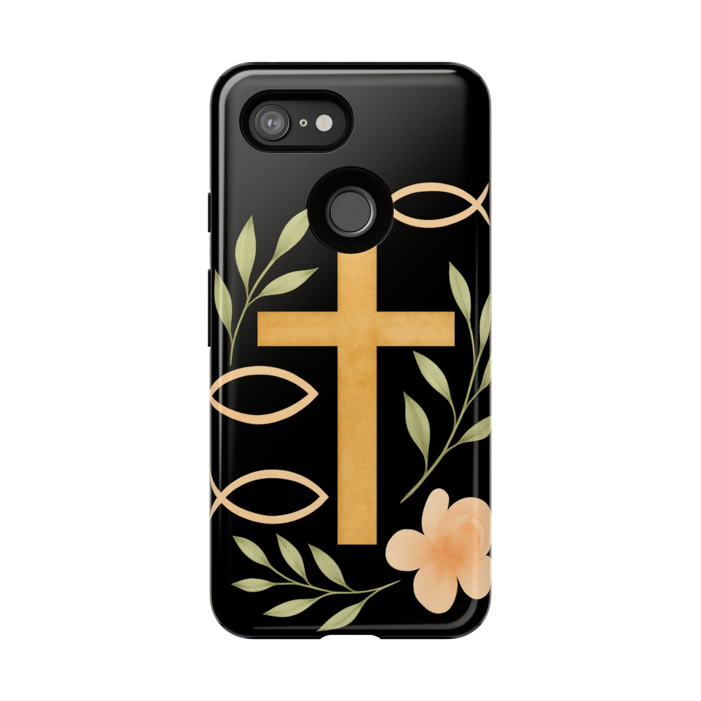 Christian Faith Phone Case with Floral Design