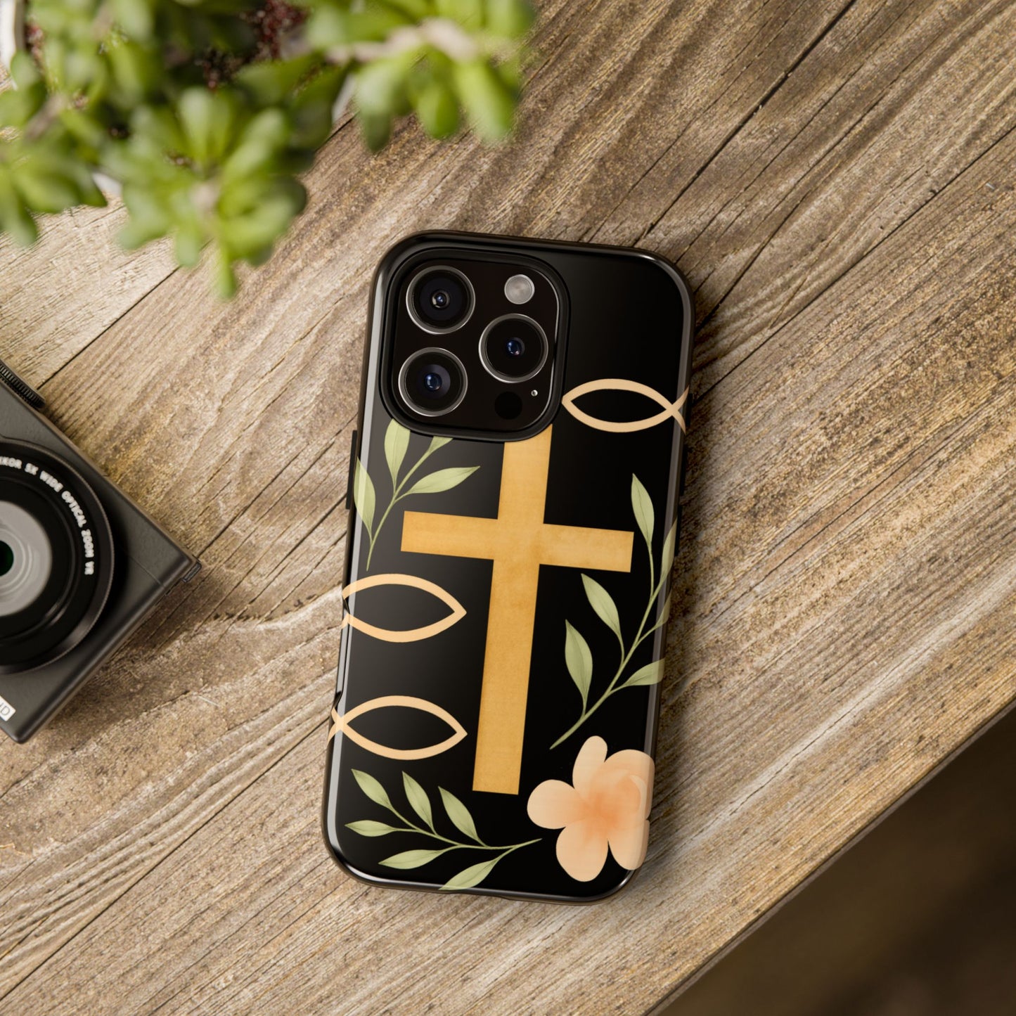 Christian Faith Phone Case with Floral Design