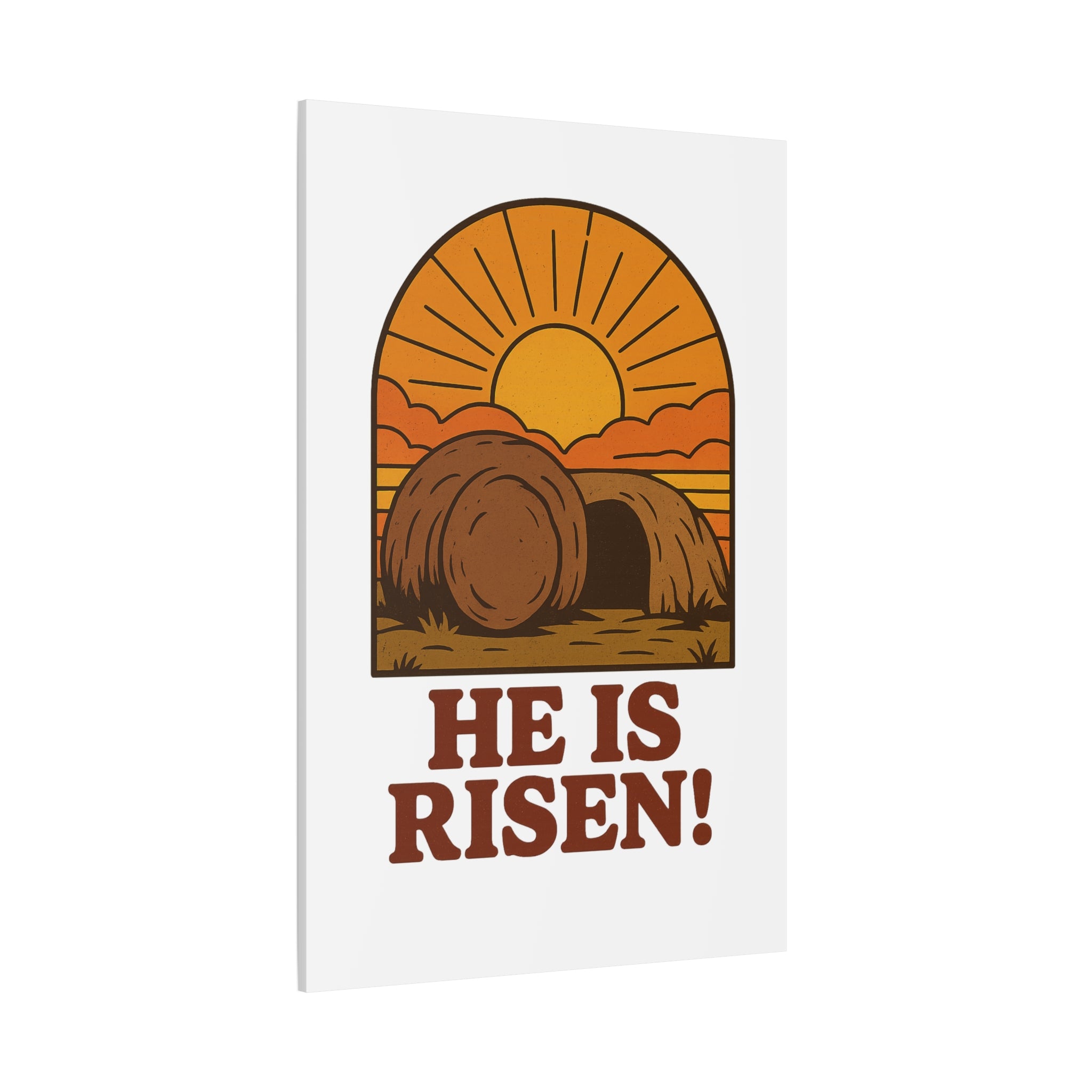 He Is Risen Wall Art | Empty Tomb Christian Poster | Easter Resurrection Morning Home Decor