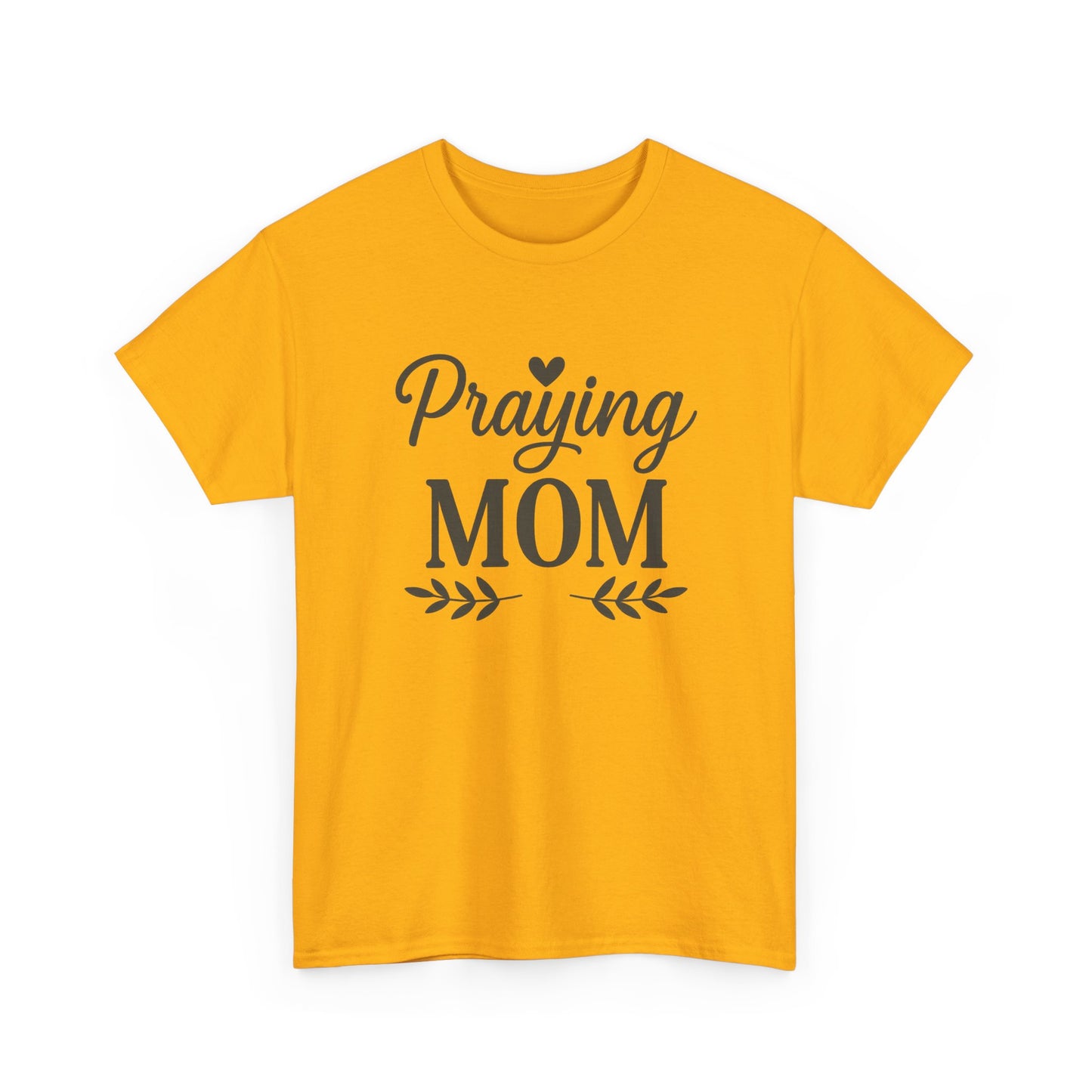 Praying Mom Unisex Heavy Cotton Tee – Christian Faith Shirt for Moms | Bold & Blessed Apparel