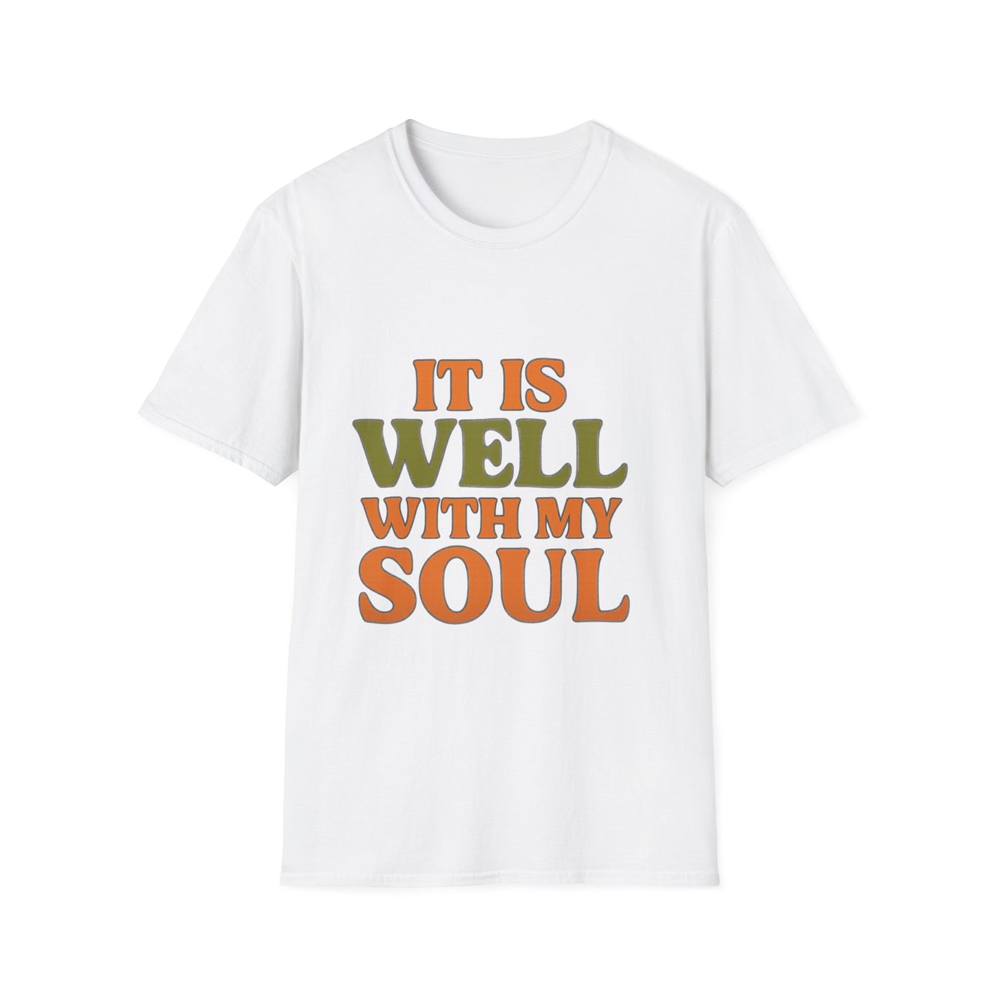 It Is Well With My Soul Christian T-Shirt – Softstyle Faith Tee for Women & Men.