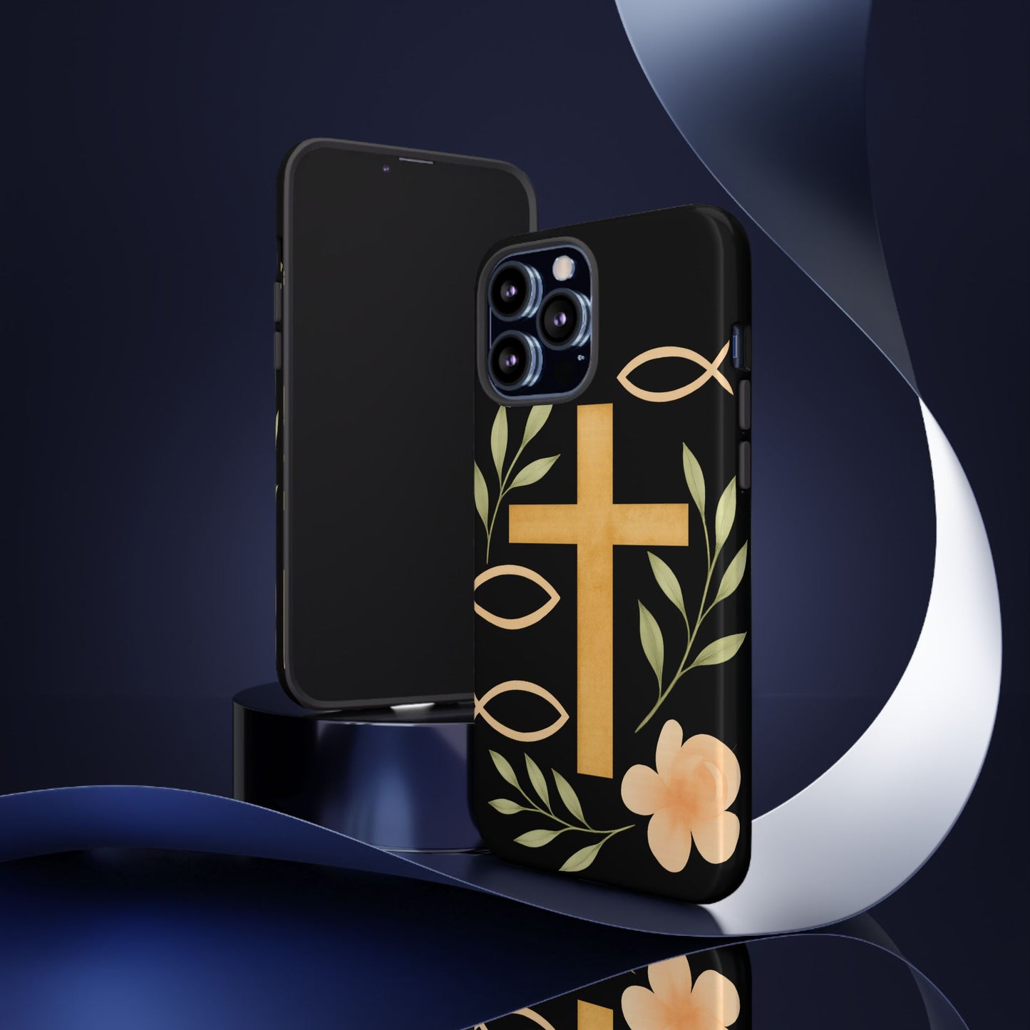 Christian Faith Phone Case with Floral Design
