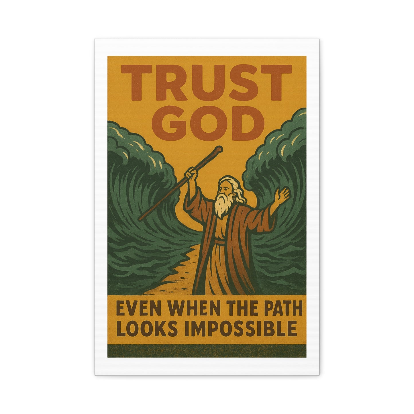 Moses and the Red Sea Wall Art | Faith-Inspired Christian Home Decor.