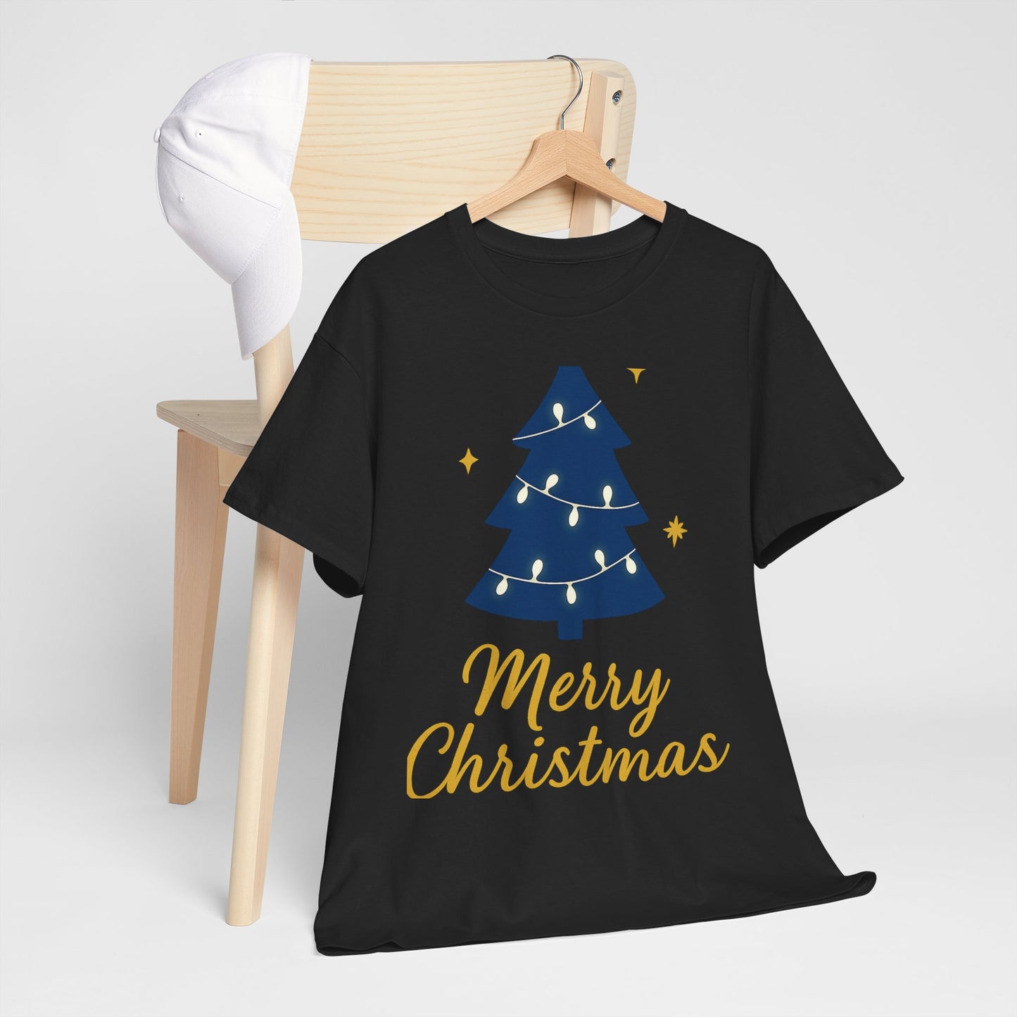 Merry Christmas Unisex Heavy Cotton Tee – Faith-Inspired Holiday Shirt