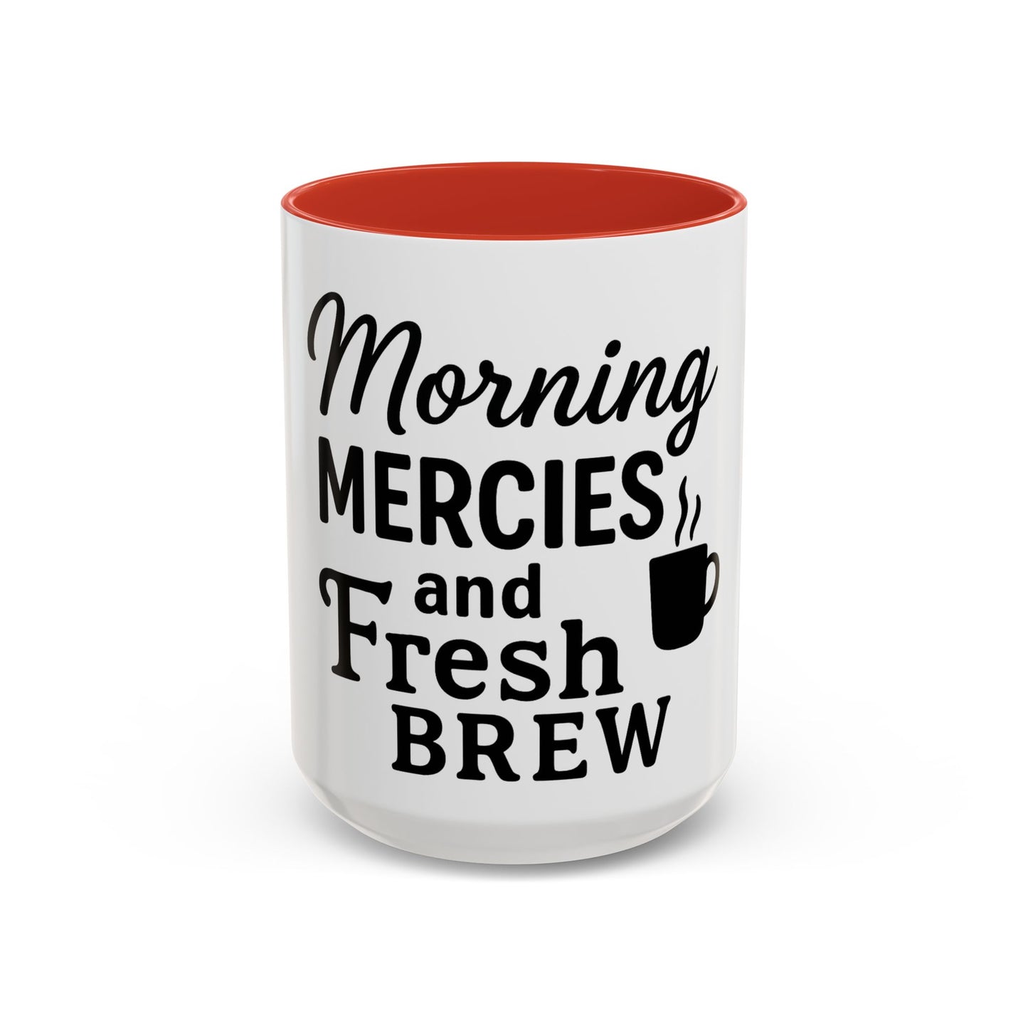 Morning Mercies & Fresh Brew Christian Mug – Lamentations 3:23 Inspired