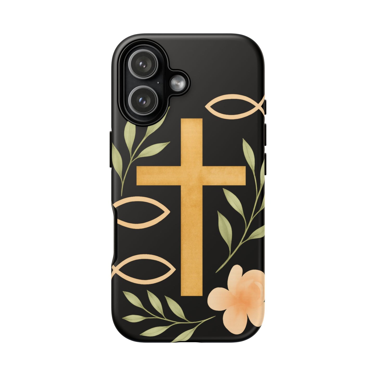 Christian Faith Phone Case with Floral Design